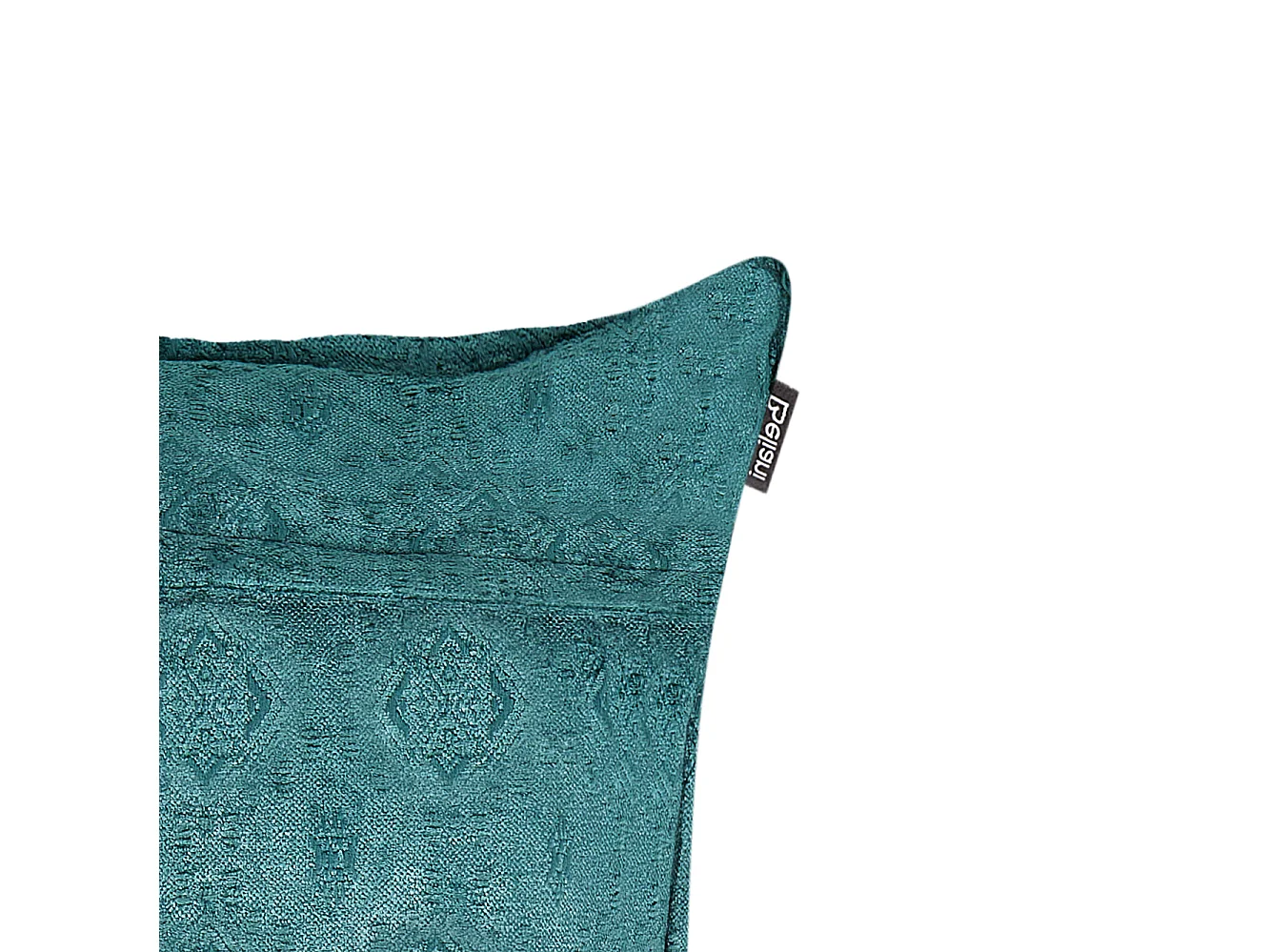 Lot de 2 coussins décoratifs VERPIS Coton 50 x 50 cm Bleu paon Unicolore