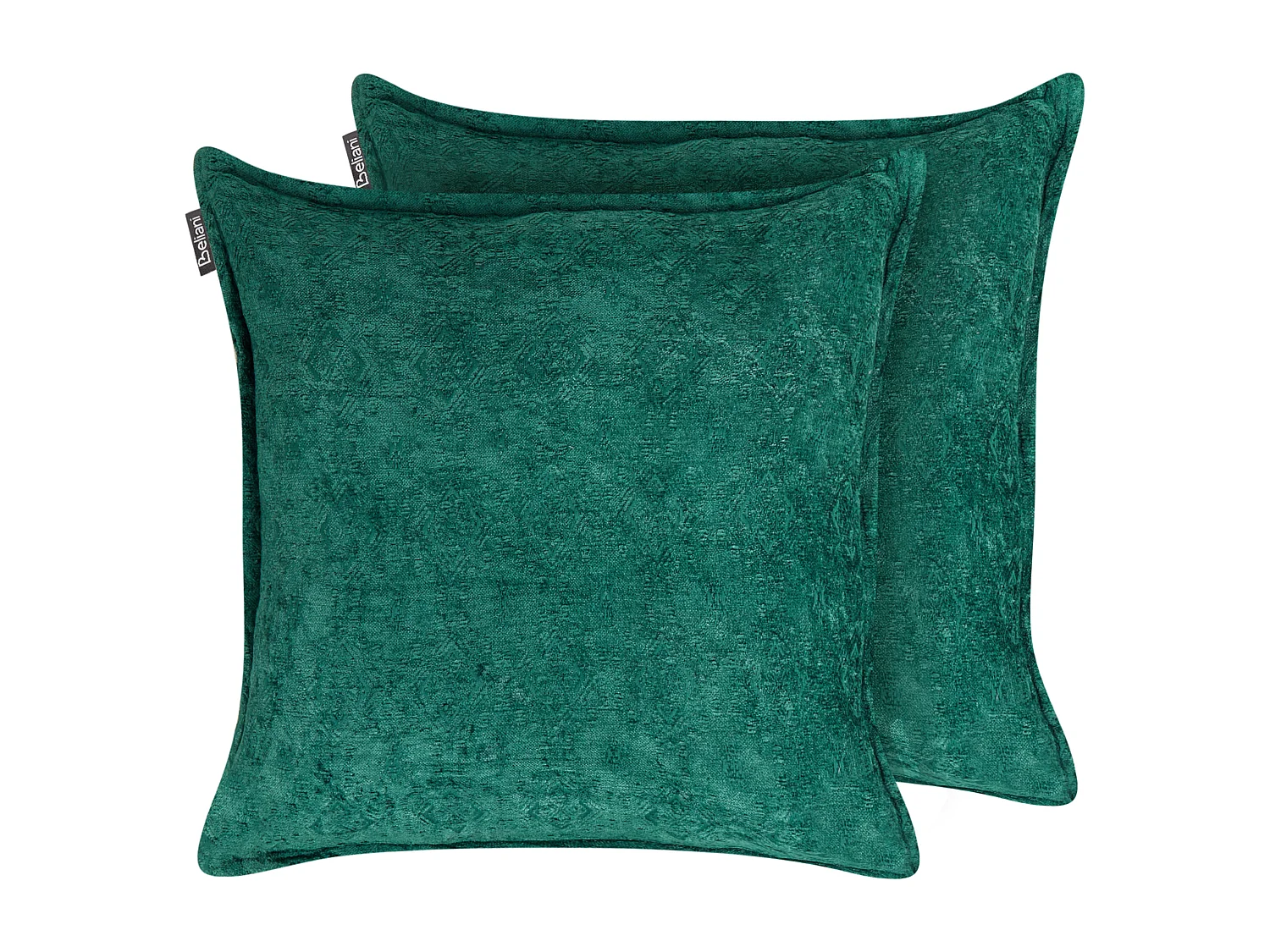 Set van 2 decoratieve kussens VERPIS Katoen 50 x 50 cm Smaragdgroen Effen