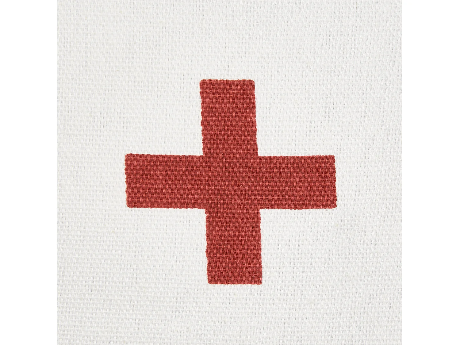 Dekokissen 2er Set Baumwolle weiß / rot 35x50 cm Schweizerkreuz modern Velleia