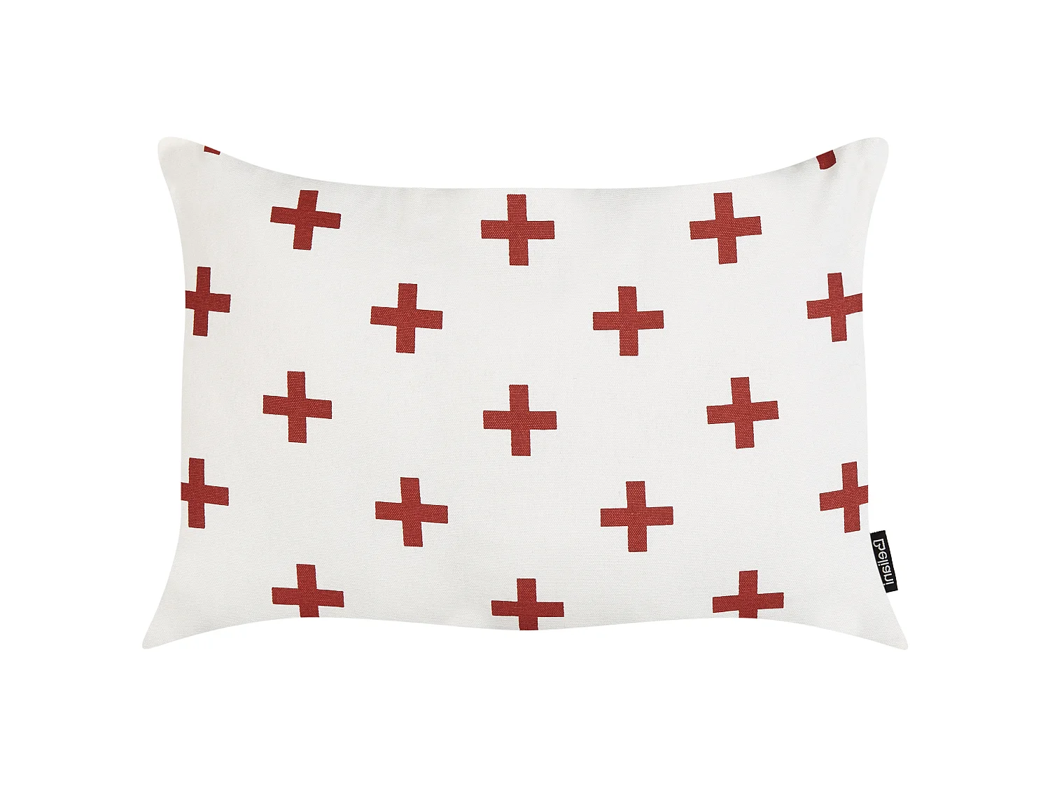 Lot de 2 coussins décoratifs VELLEIA Coton 50 x 35 cm Blanc Motif géométrique