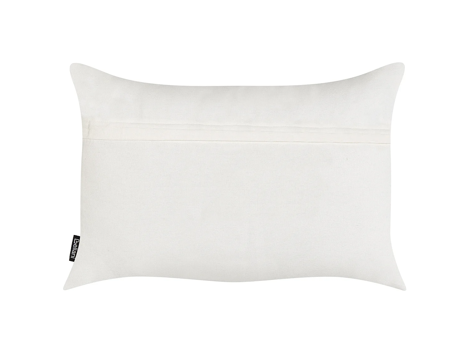 Lot de 2 coussins décoratifs VELLEIA Coton 50 x 35 cm Blanc Motif géométrique
