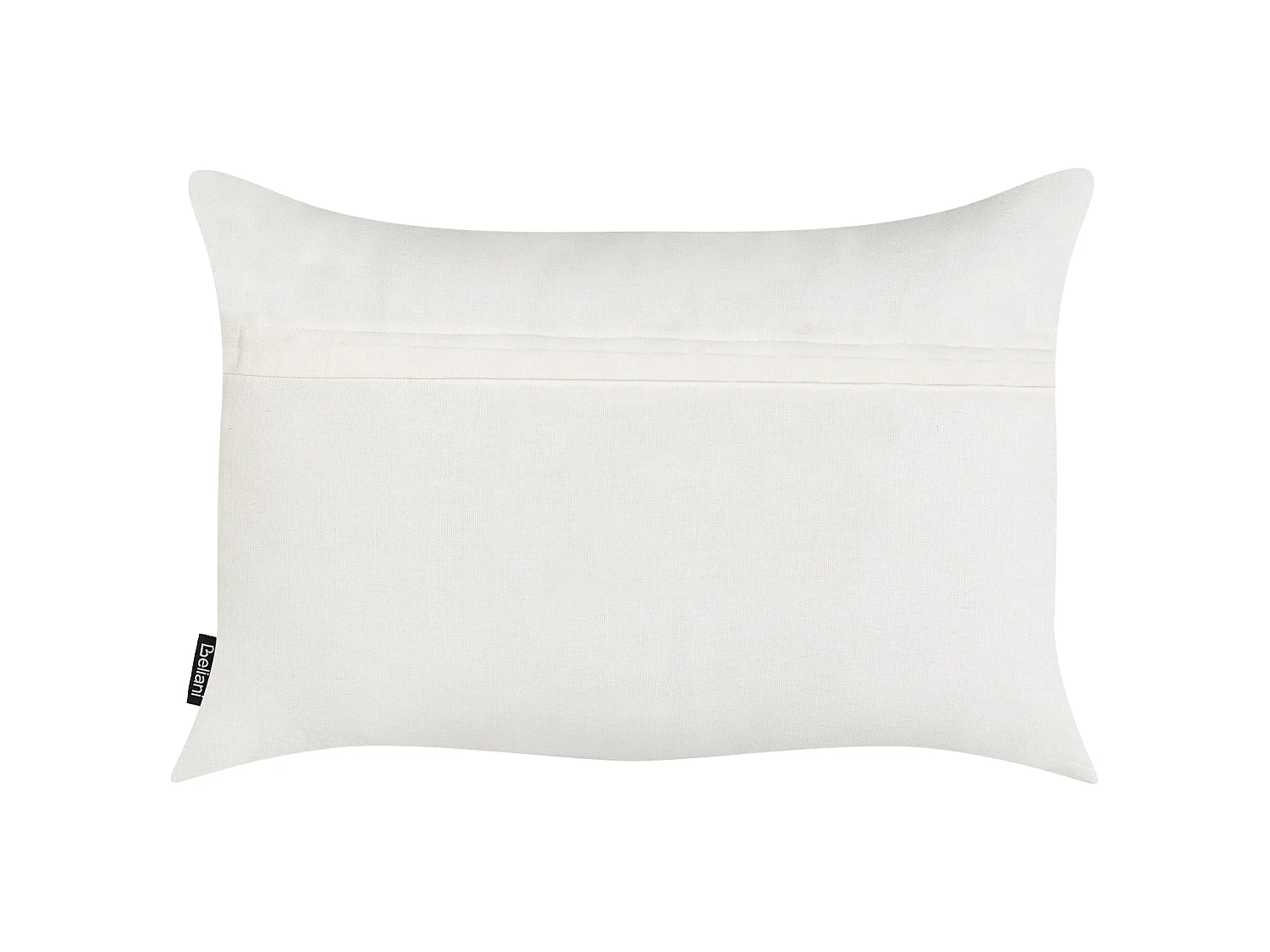 Lot de 2 coussins décoratifs VELLEIA Coton 50 x 35 cm Blanc Motif géométrique