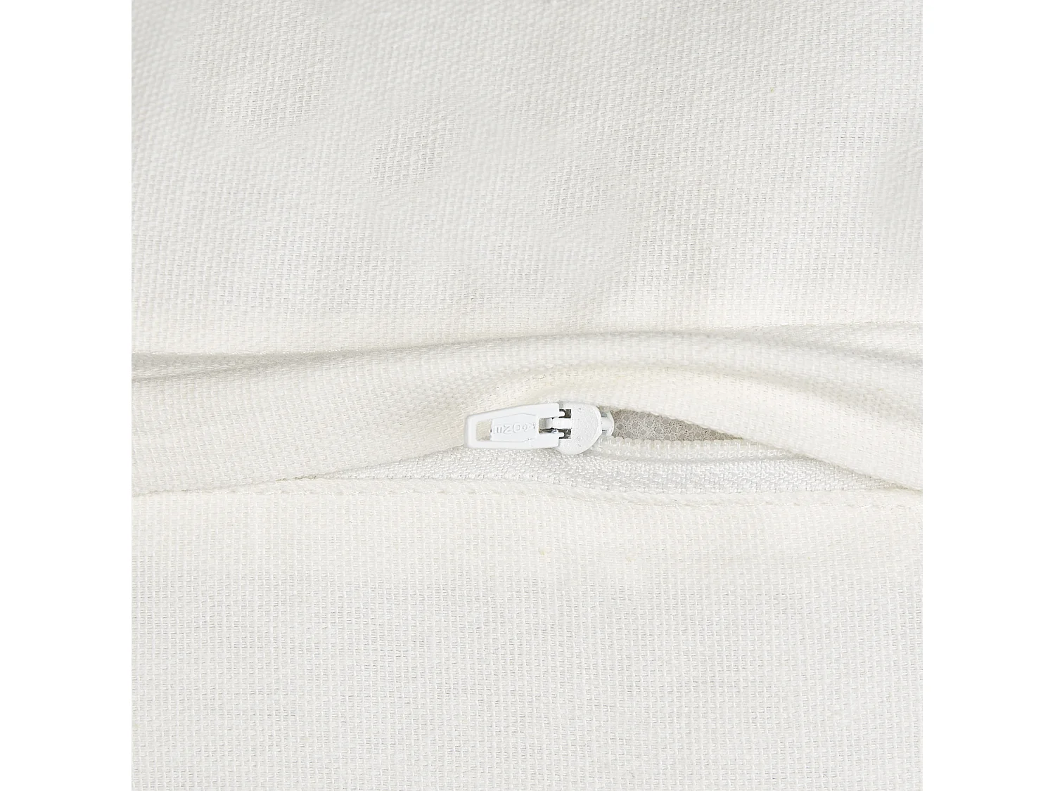 Lot de 2 coussins décoratifs VELLEIA Coton 50 x 35 cm Blanc Motif géométrique