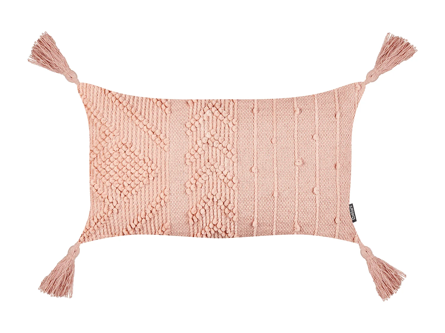 Set di 2 cuscini VALVARIA Cotone 30 x 50 cm Rosa pesca Trama Chevron