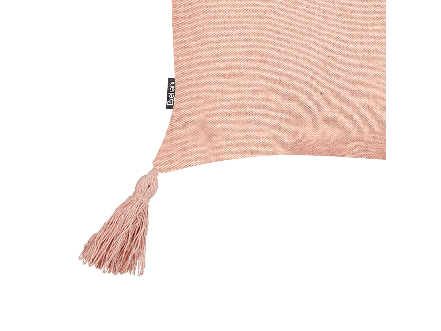 Dekokissen 2er Set Baumwolle pfirsich rosa 30x50 cm Quasten einfarbig Valvaria