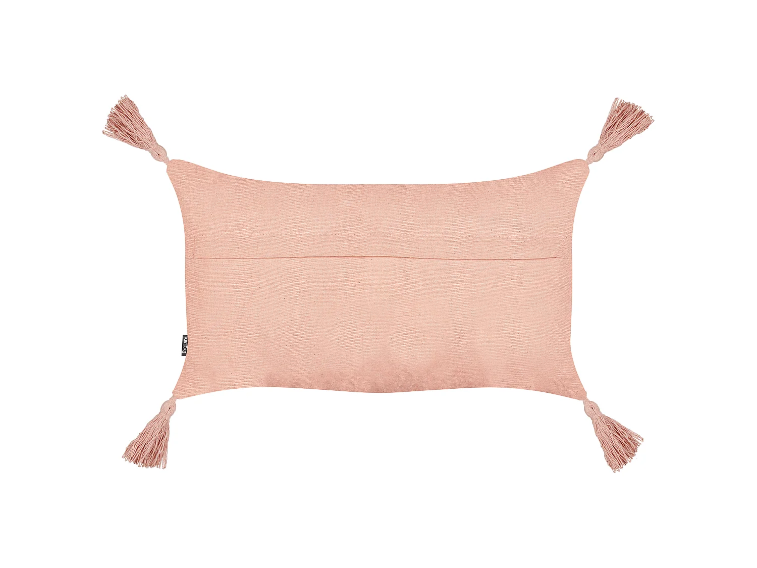 Set of 2 Decorative Cushions VALVARIA Cotton 30 x 50 cm Peach Pink Chevron Pattern