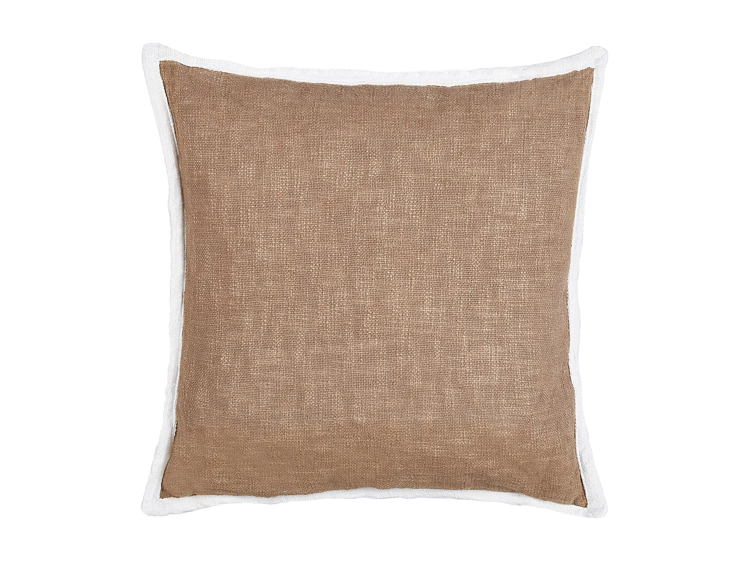 Dekokissen 2er Set Baumwolle braun 45x45 cm mit Quasten zweifarbig modern Ianthe