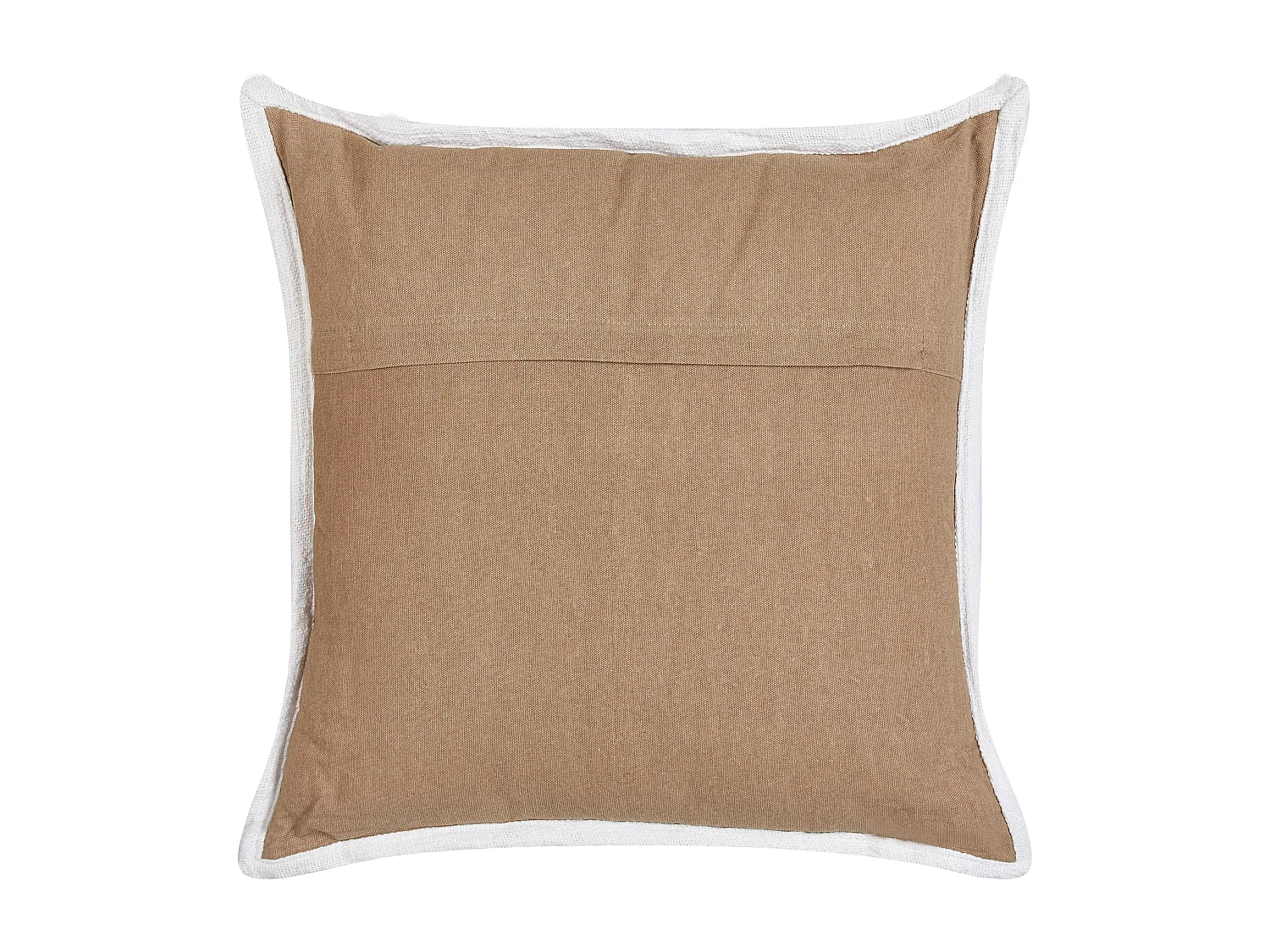 Dekokissen 2er Set Baumwolle braun 45x45 cm mit Quasten zweifarbig modern Ianthe