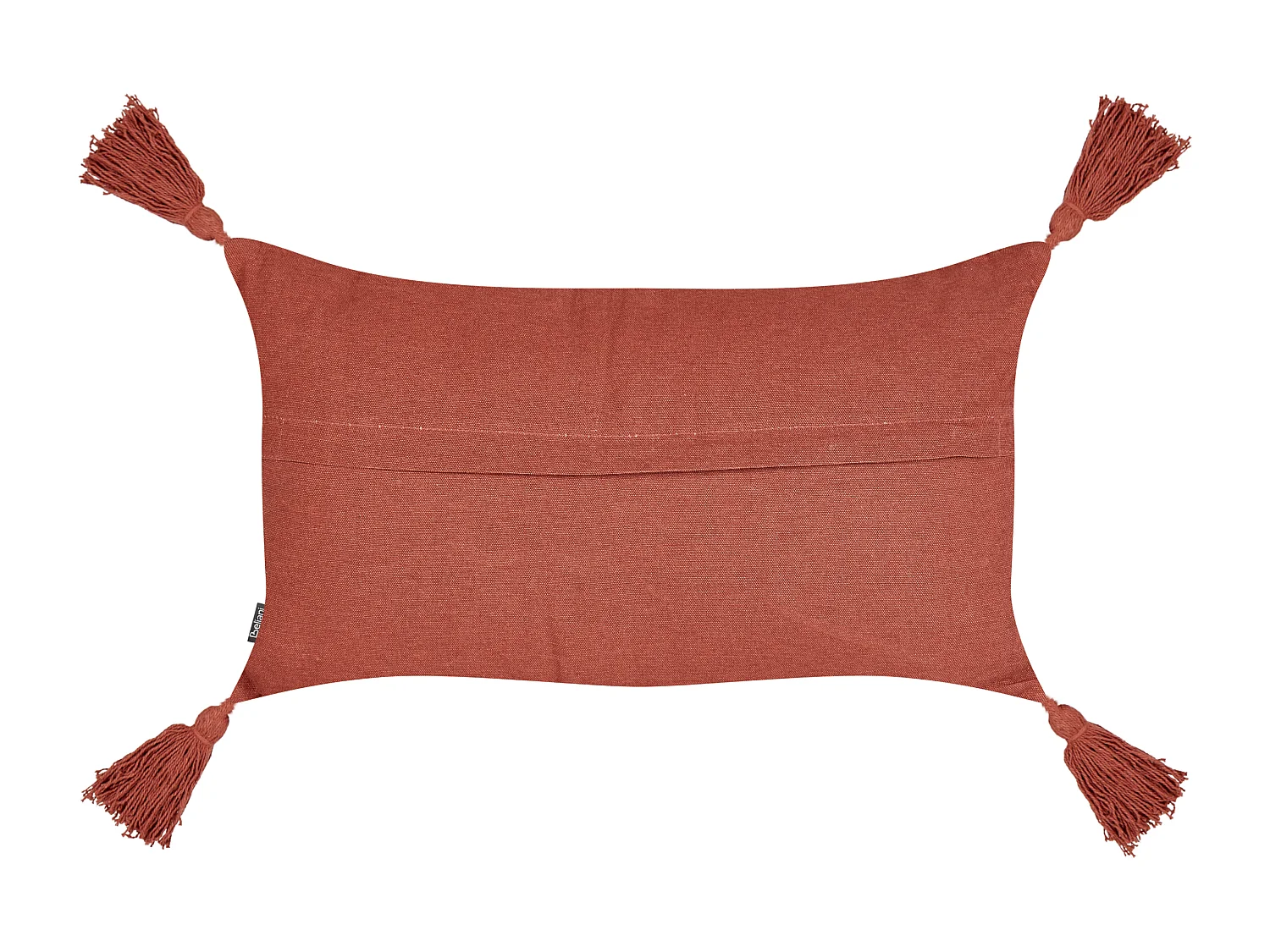 Set van 2 decoratieve kussens VALVARIA Katoen 30 x 50 cm Rood Chevron patroon