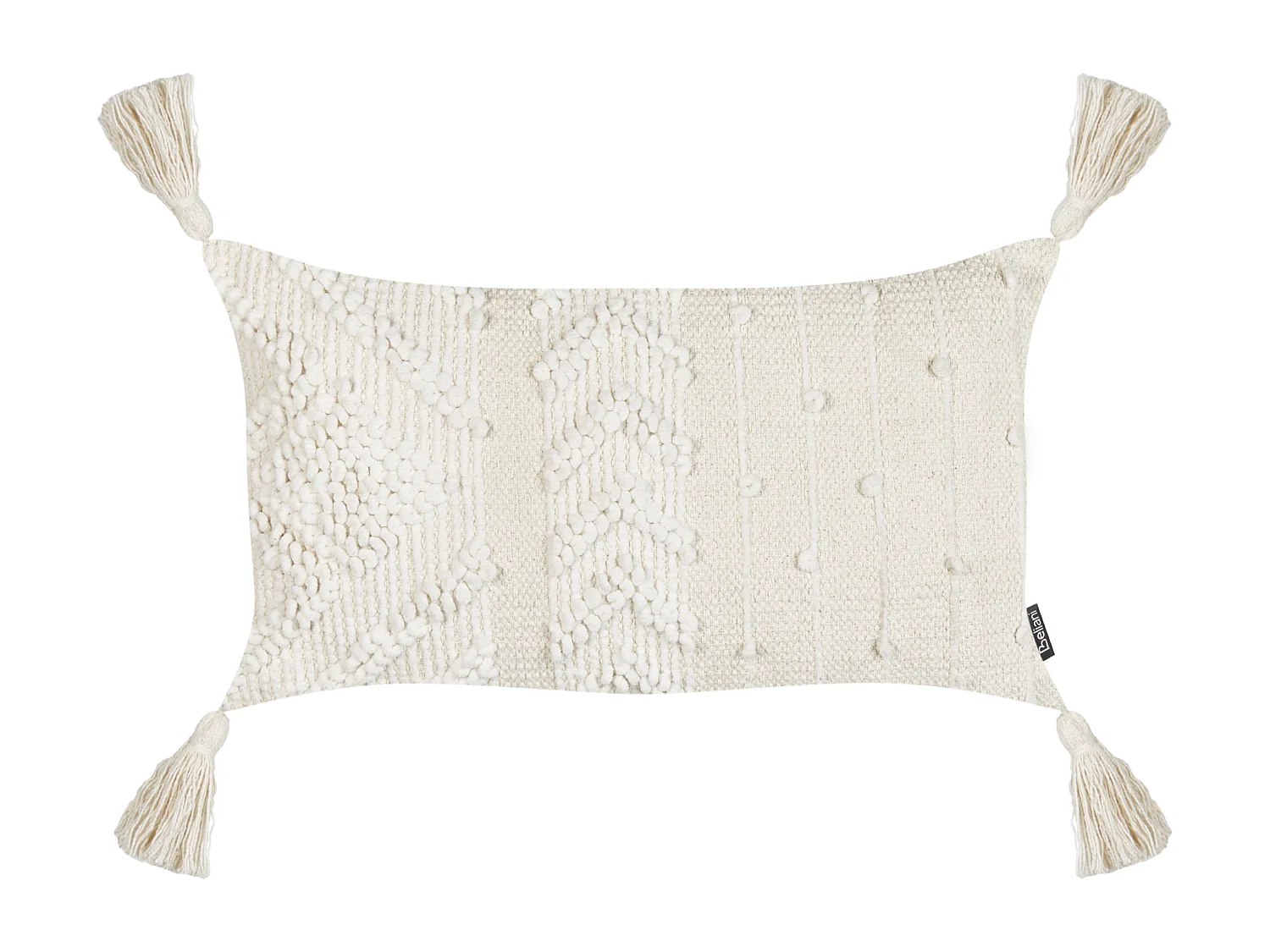 Lot de 2 coussins décoratifs VALVARIA Coton 30 x 50 cm Blanc cassé Motif à chevrons