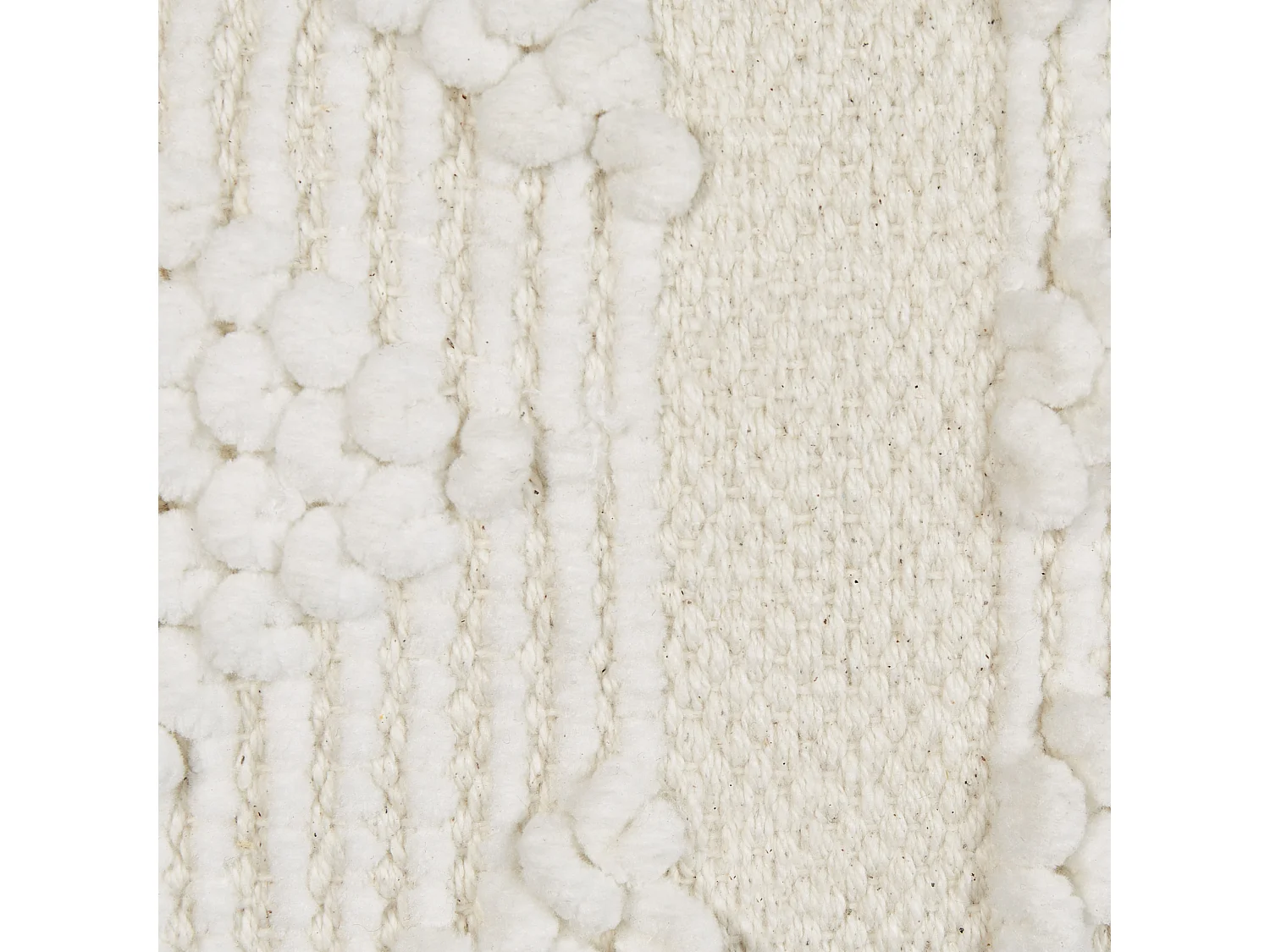 Lot de 2 coussins décoratifs VALVARIA Coton 30 x 50 cm Blanc cassé Motif à chevrons