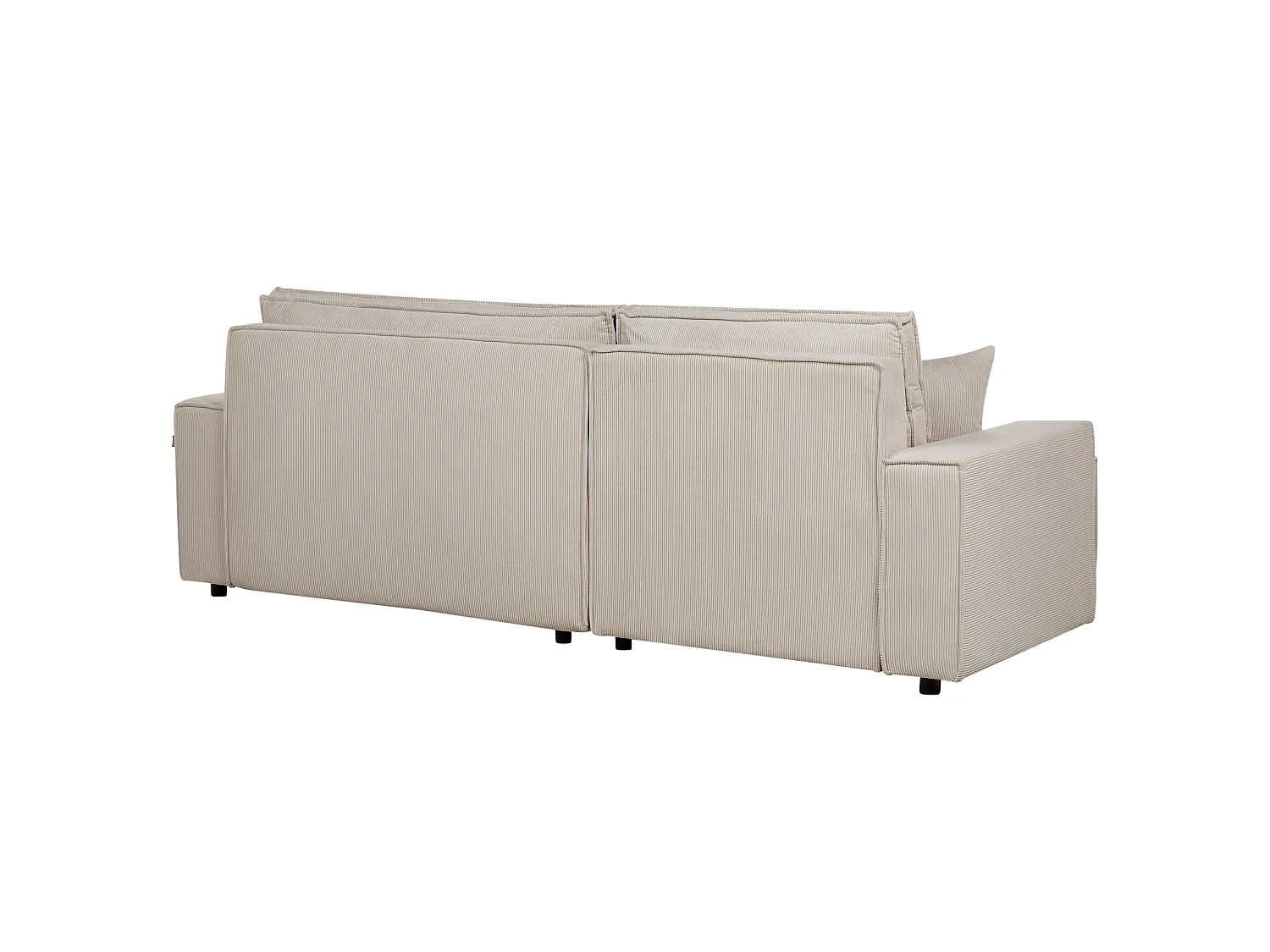 Eckschlafsofa ABACKA Cord Beige 3-Sitzer rechtsseitig