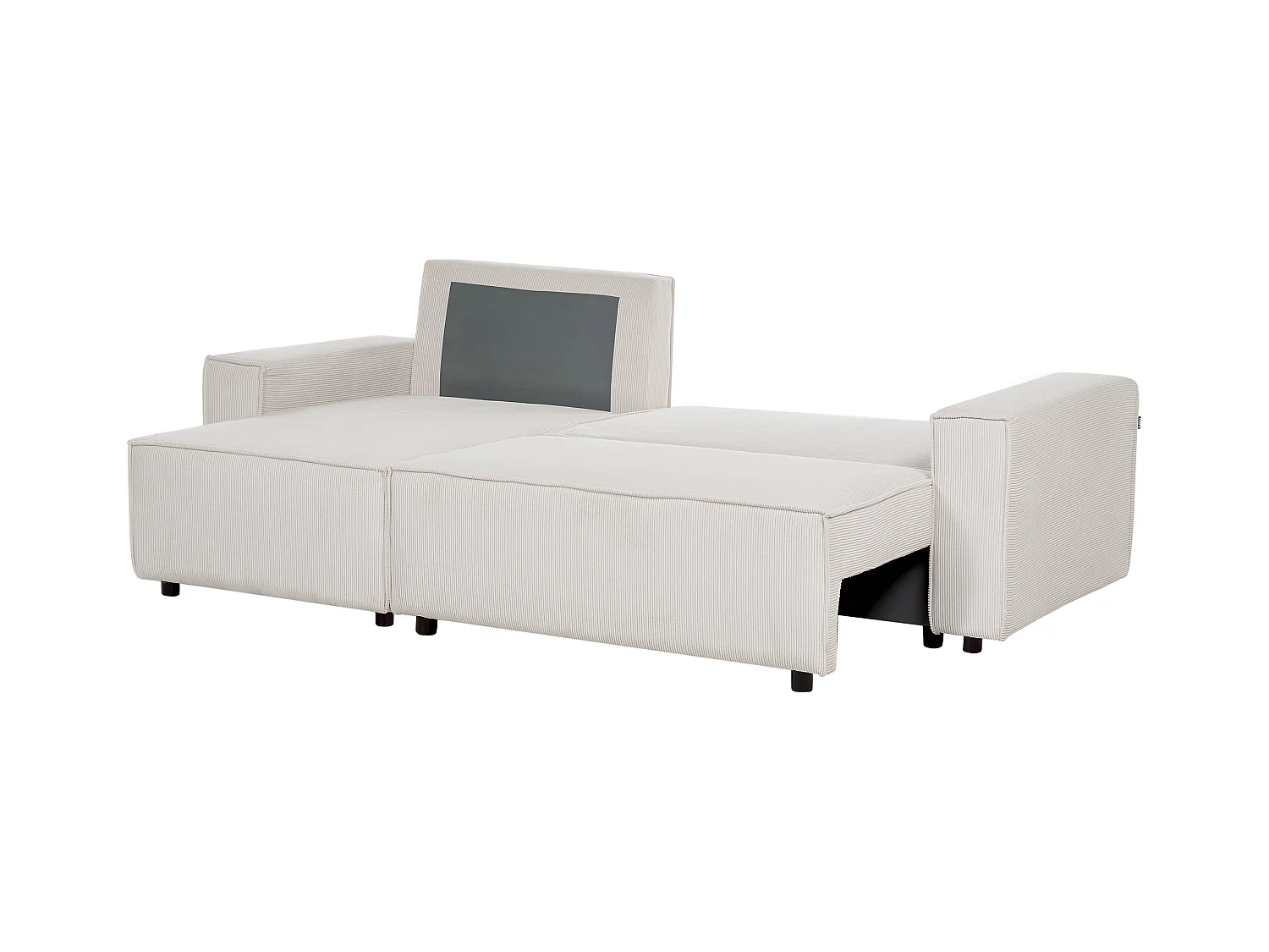 Hoekslaapbank ABACKA Corduroy Gebroken wit 3-zitter Rechterzijde