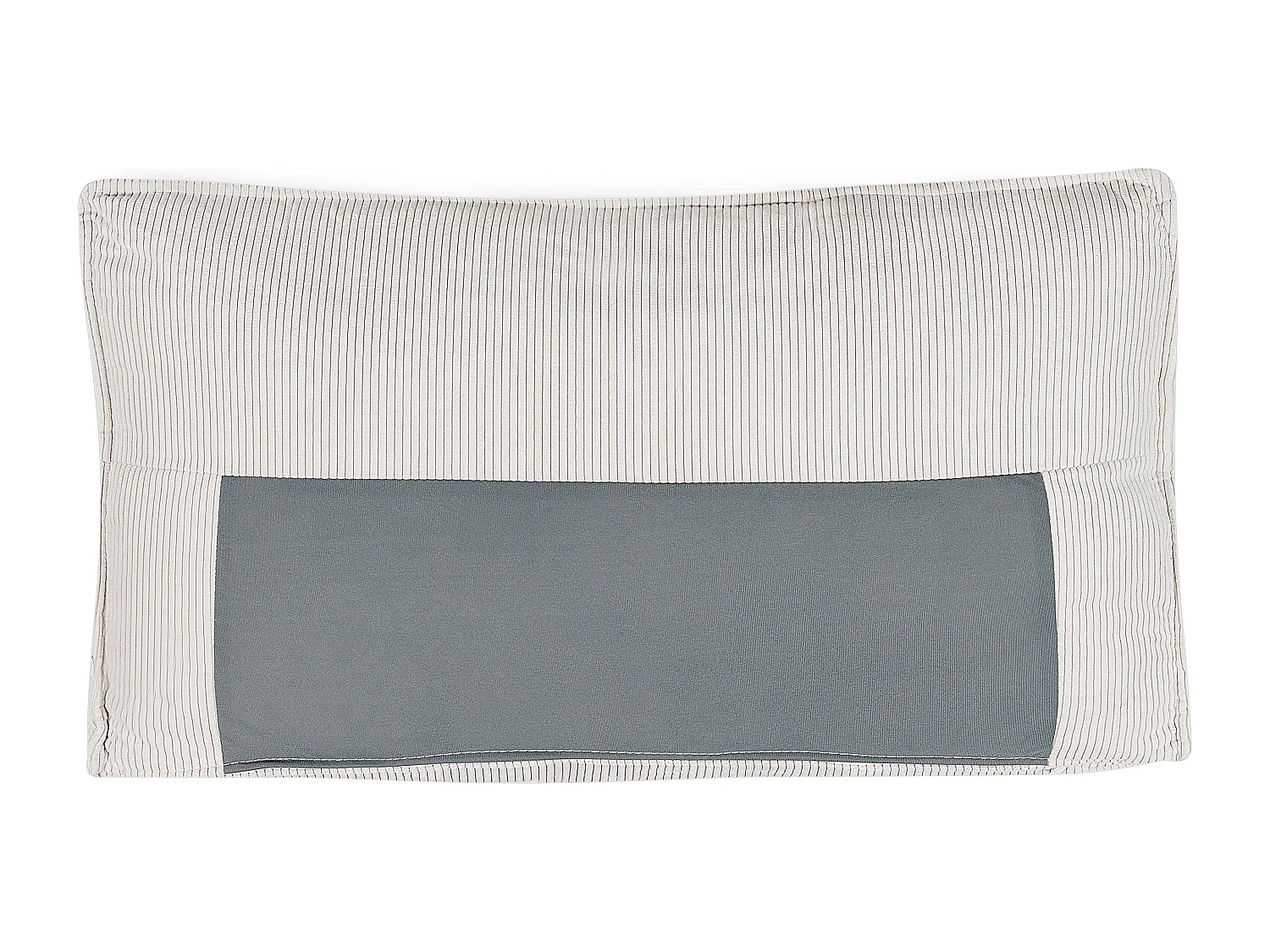 Canapé-lit Angle Droite Extensible pour Couchage et Coussins Amovibles Rembourrés en Velours Côtelé Blanc Cassé Abacka