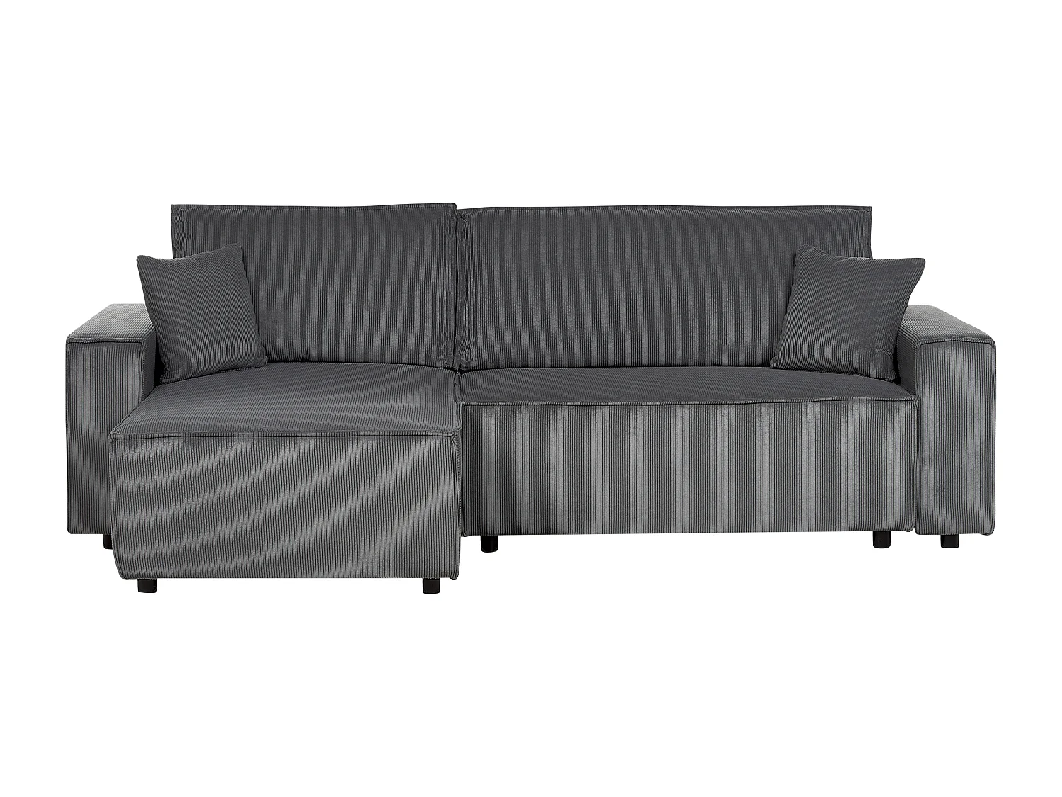 Sofá-cama de canto ABACKA Bombazine Cinzento grafite 3 lugares à direita