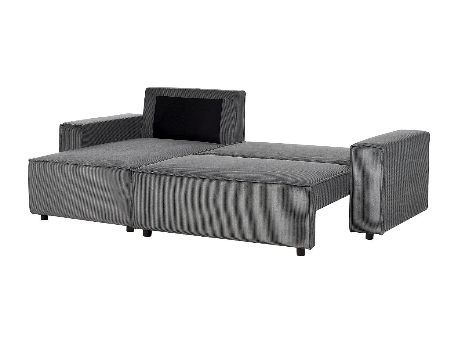 Sofá-cama de canto ABACKA Bombazine Cinzento grafite 3 lugares à direita