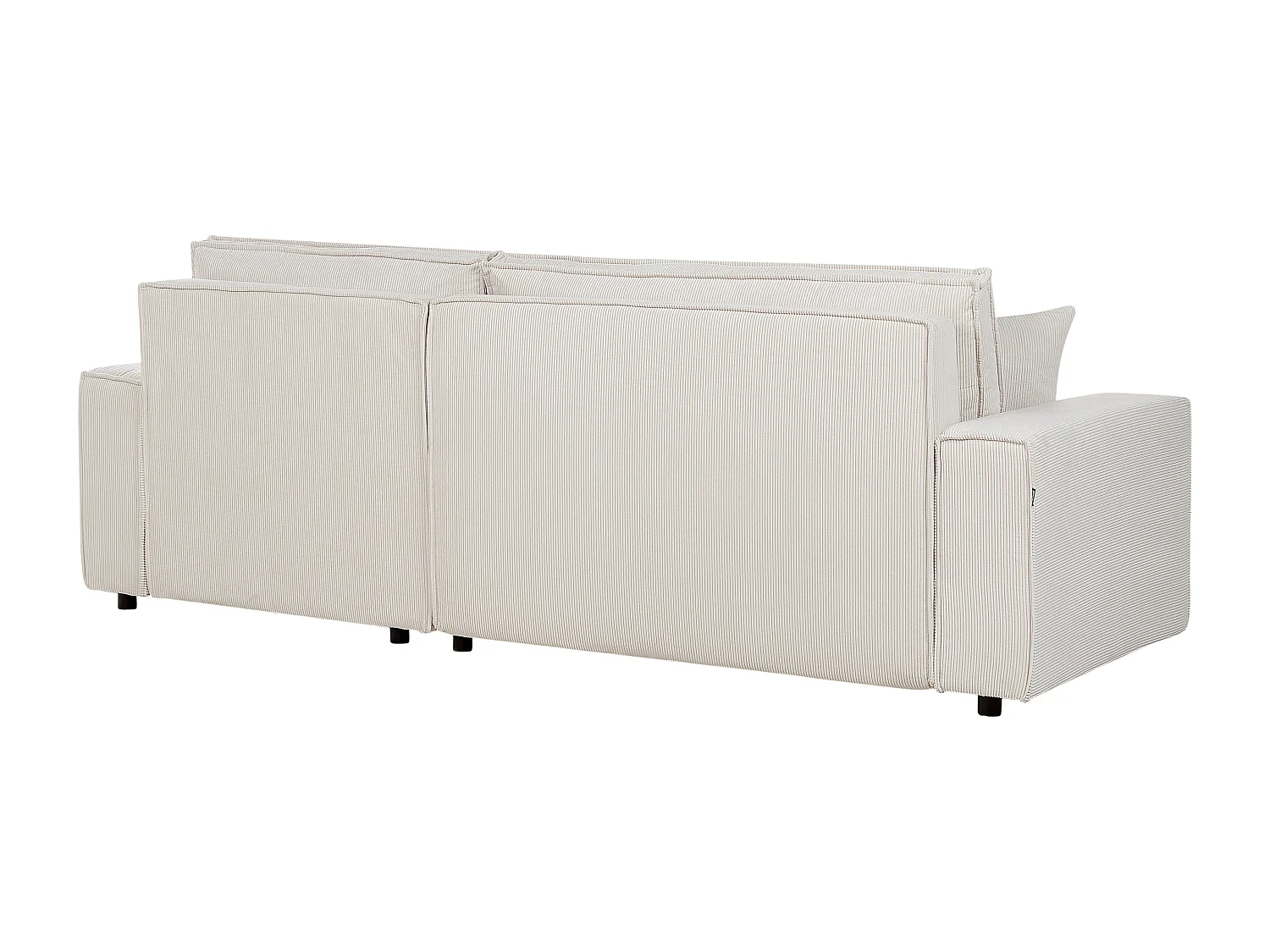 Sofá-cama de canto ABACKA Bombazine Branco creme 3 lugares à esquerda