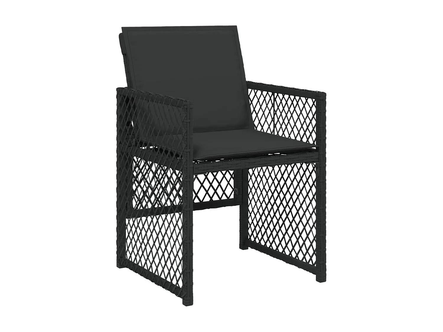 Ensemble à manger de jardin 11 pcs coussins noir résine tressée