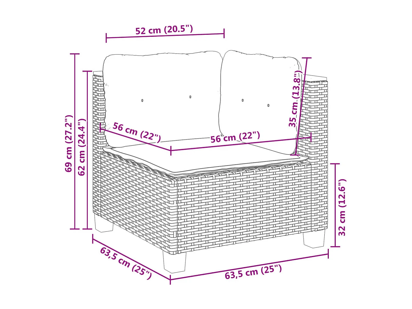 Set Divani da Giardino 9 pz con Cuscini Nero in Polyrattan
