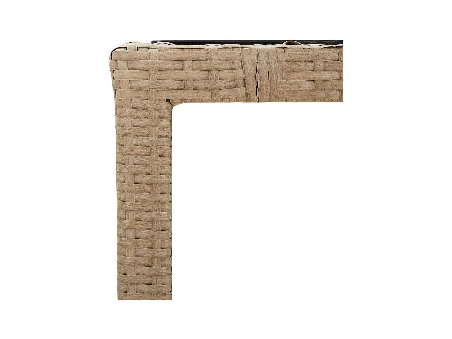 Ensemble à manger de jardin et coussins 7 pcs beige poly rotin