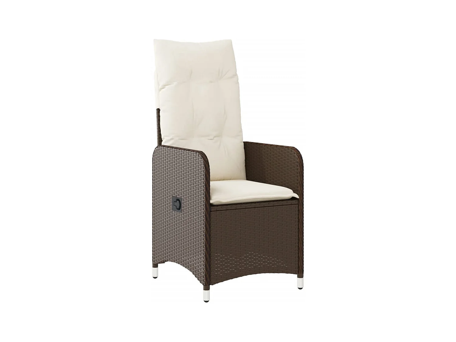 5-delige Bistroset met kussens poly rattan bruin