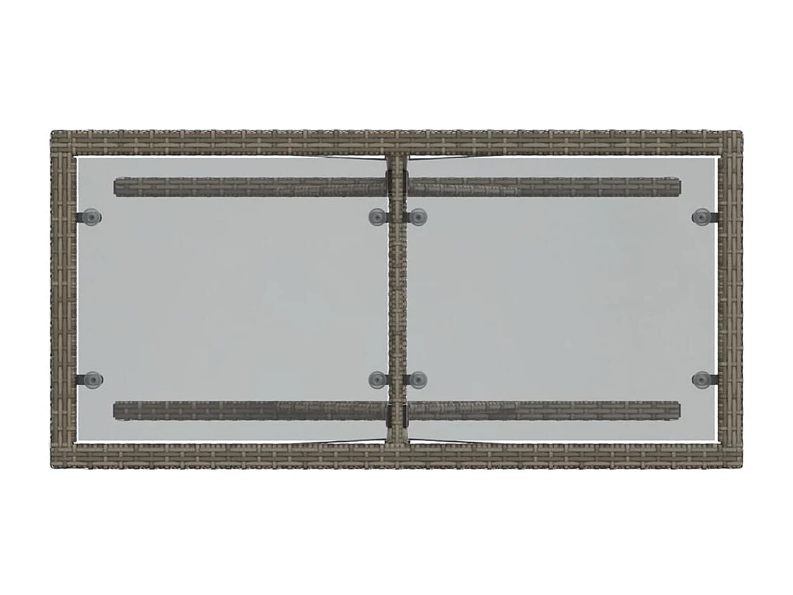 Ensemble de bistro 3 pcs avec coussins gris résine tressée