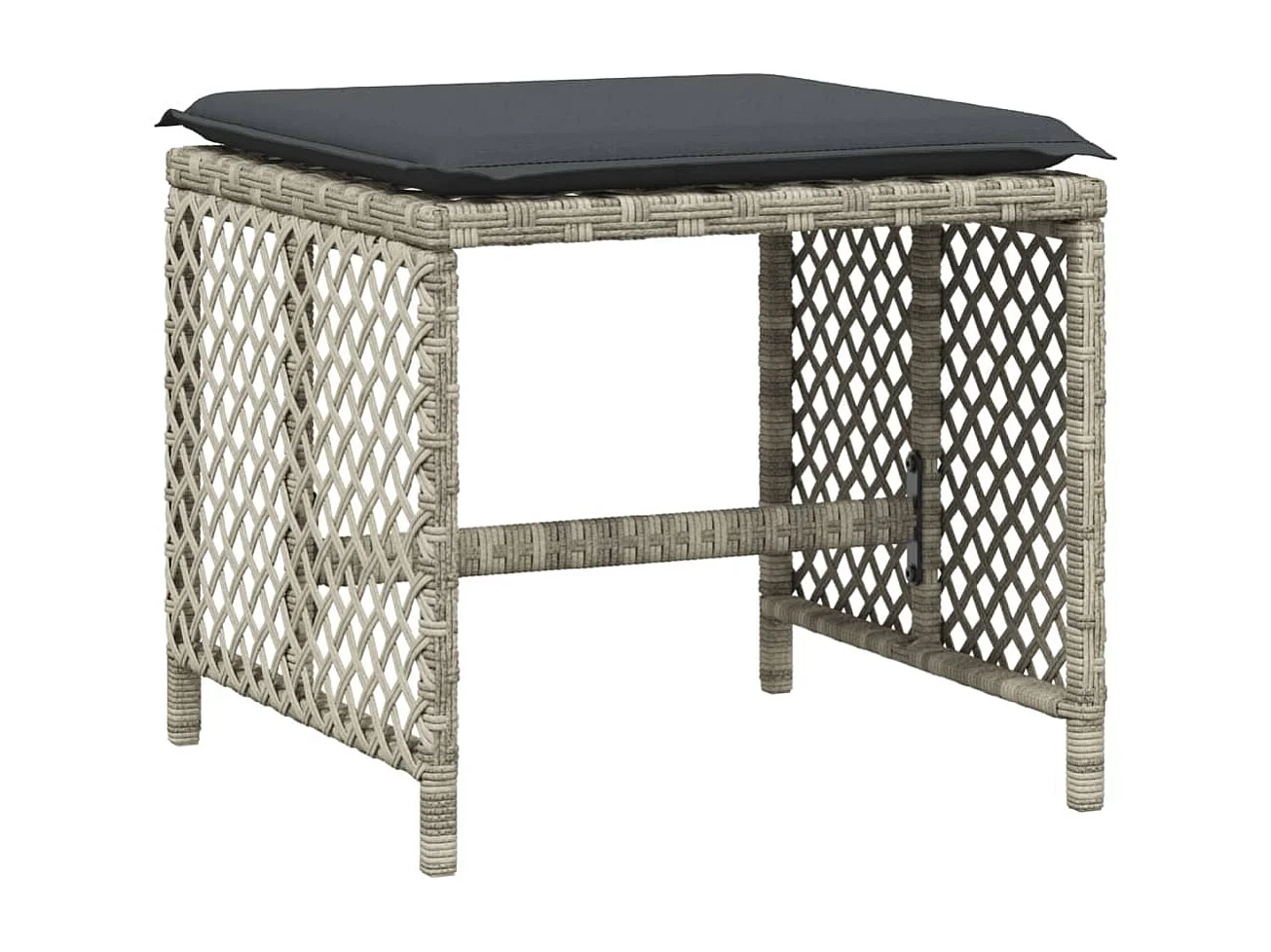 Ensemble à manger de jardin et coussins 9 pcs gris clair rotin