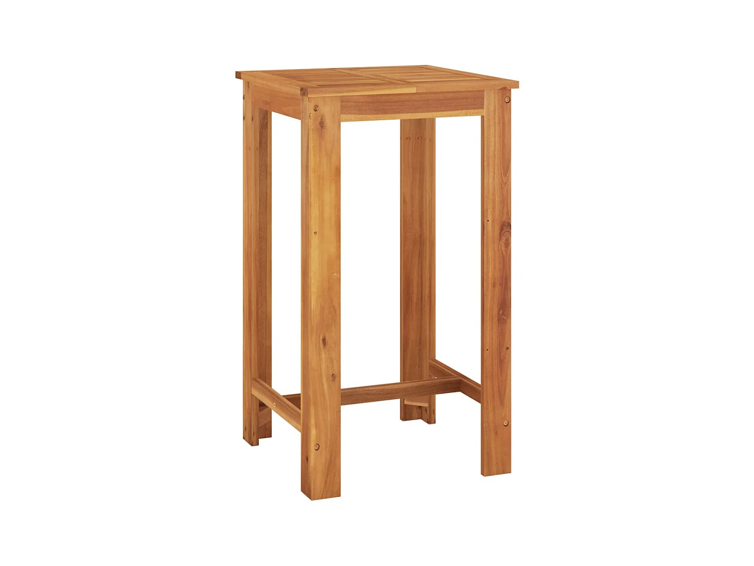 Ensemble de bar de jardin 3 pcs marron bois massif acacia rotin