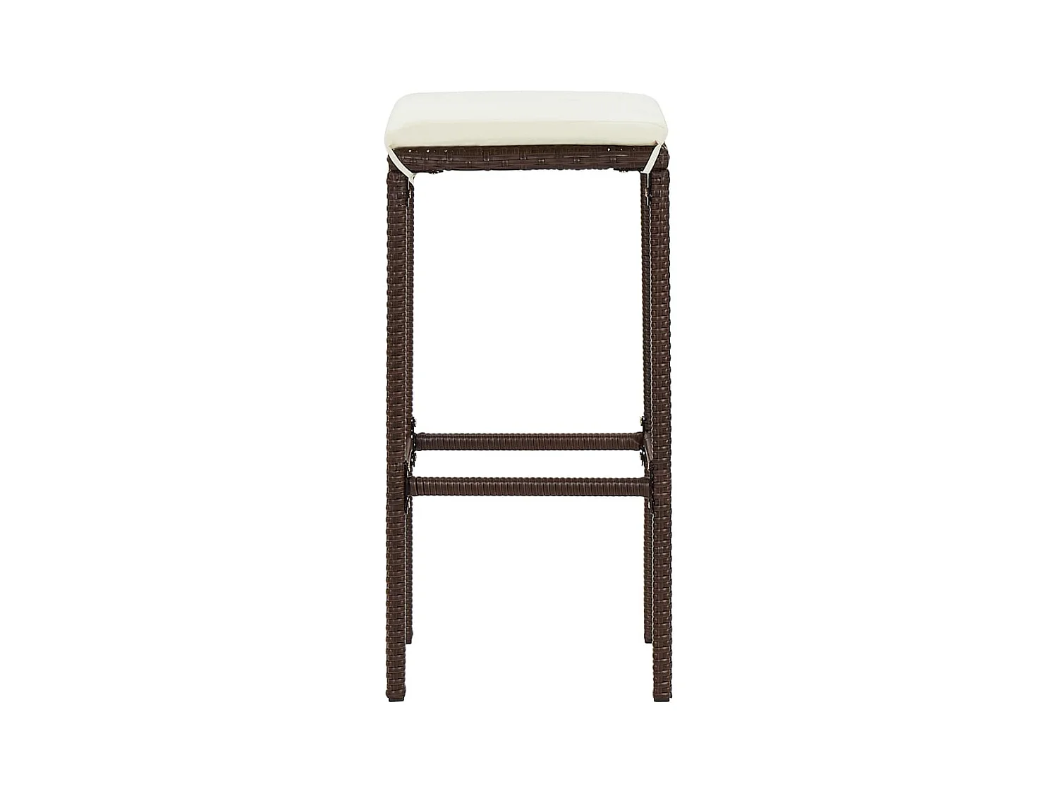 Ensemble de bar de jardin 3 pcs marron bois massif acacia rotin
