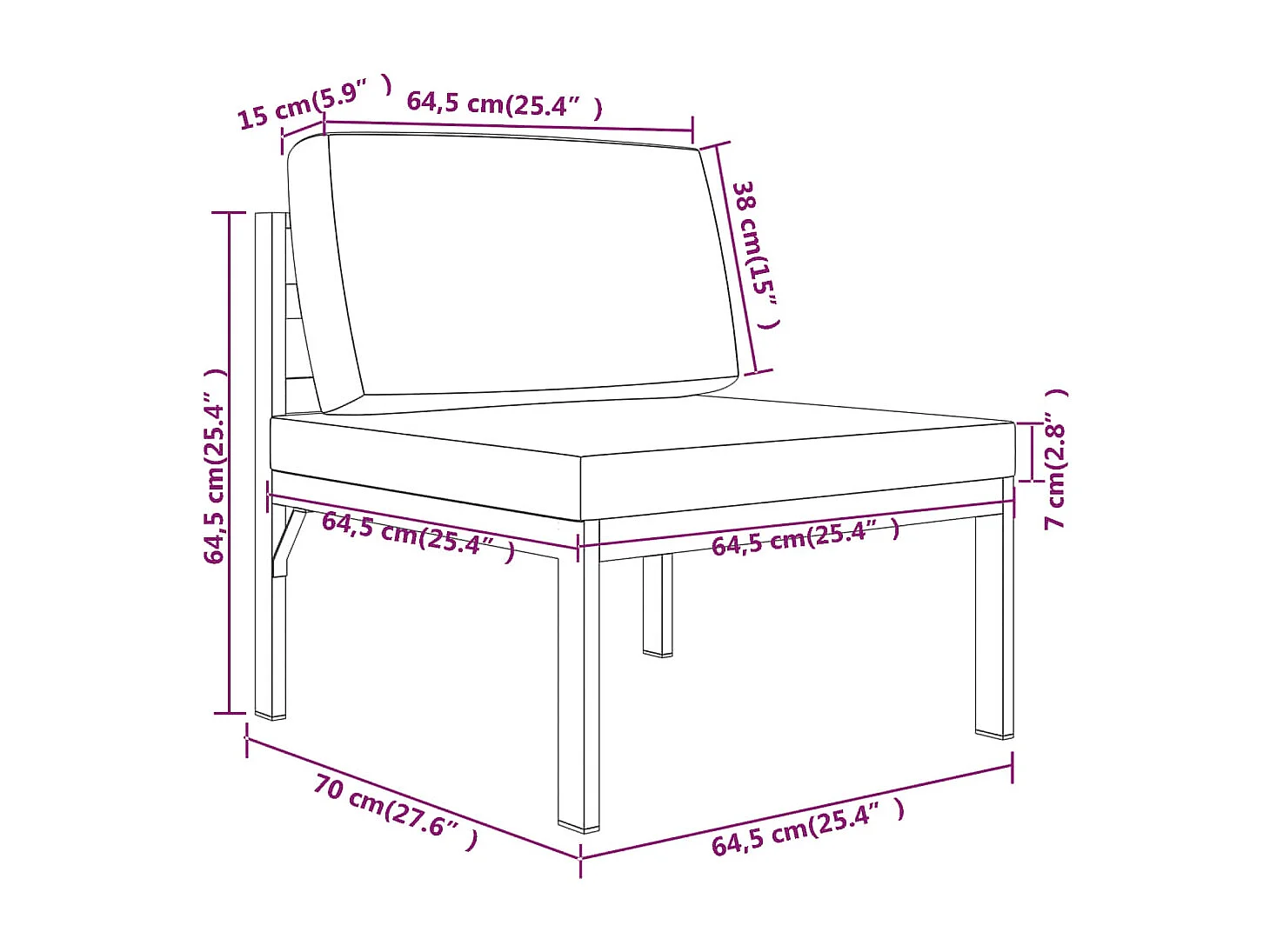 11 pcs conjunto lounge jardim com almofadões alumínio antracite