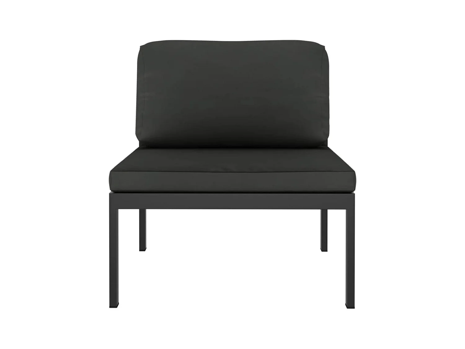 11-delige Loungeset met kussens aluminium antracietkleurig