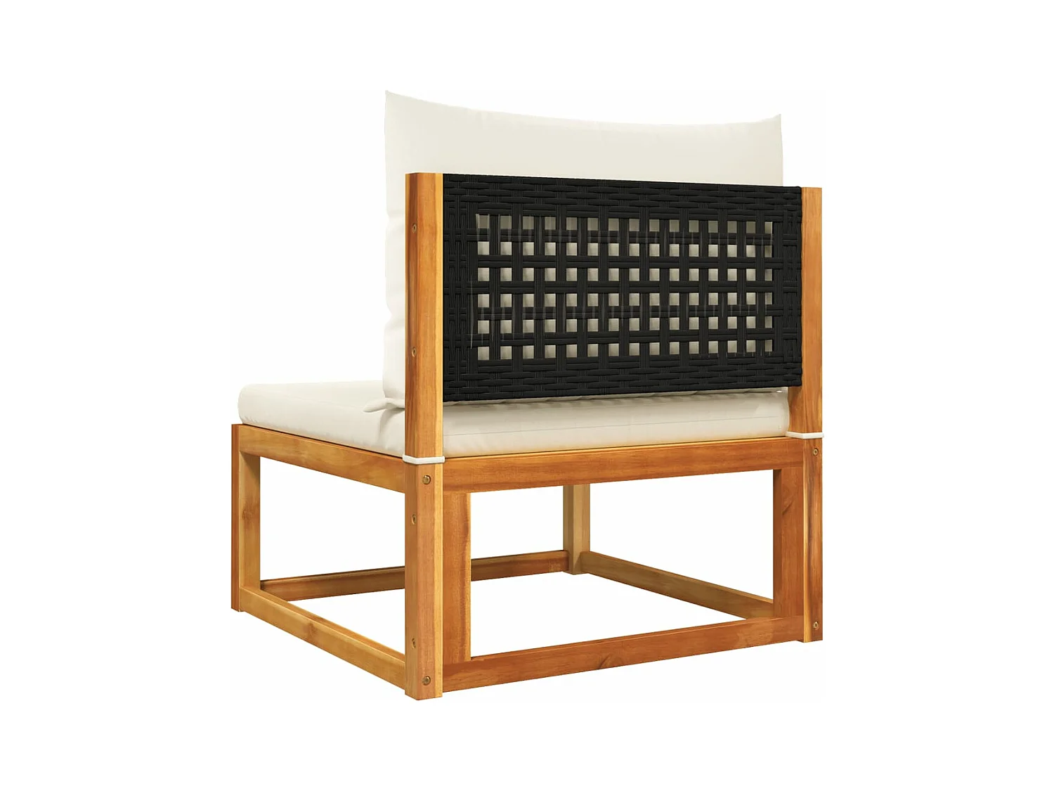 Salon de jardin avec coussins 3 pcs bois massif d'acacia