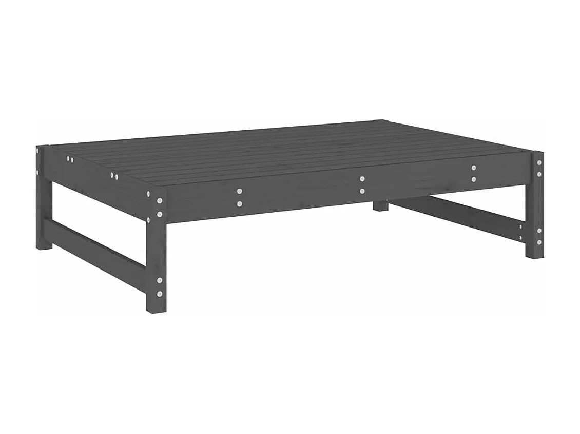 6-delige Loungeset massief grenenhout grijs