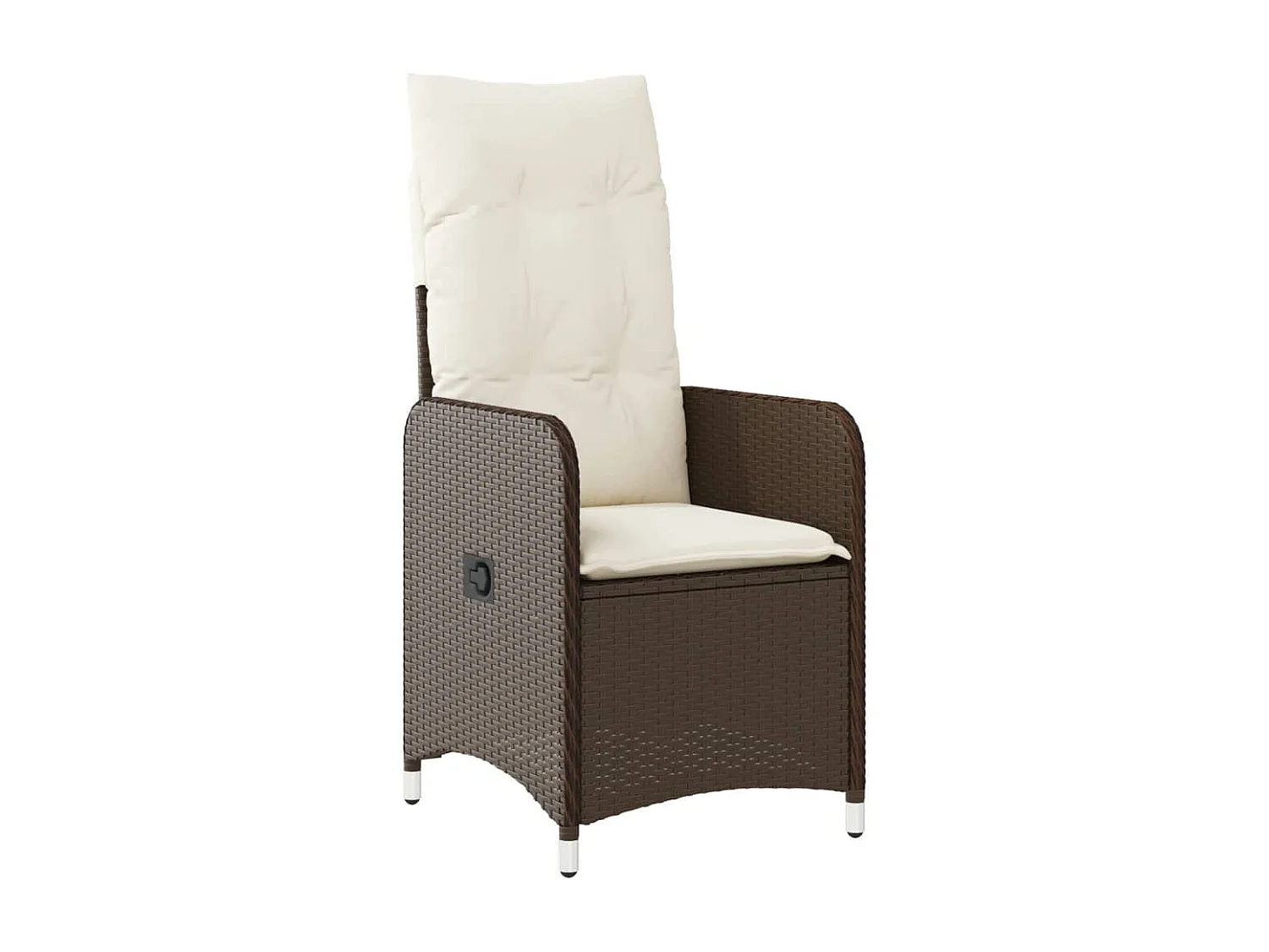 Set Bistrò da Giardino 5 pz con Cuscini in Polyrattan Marrone