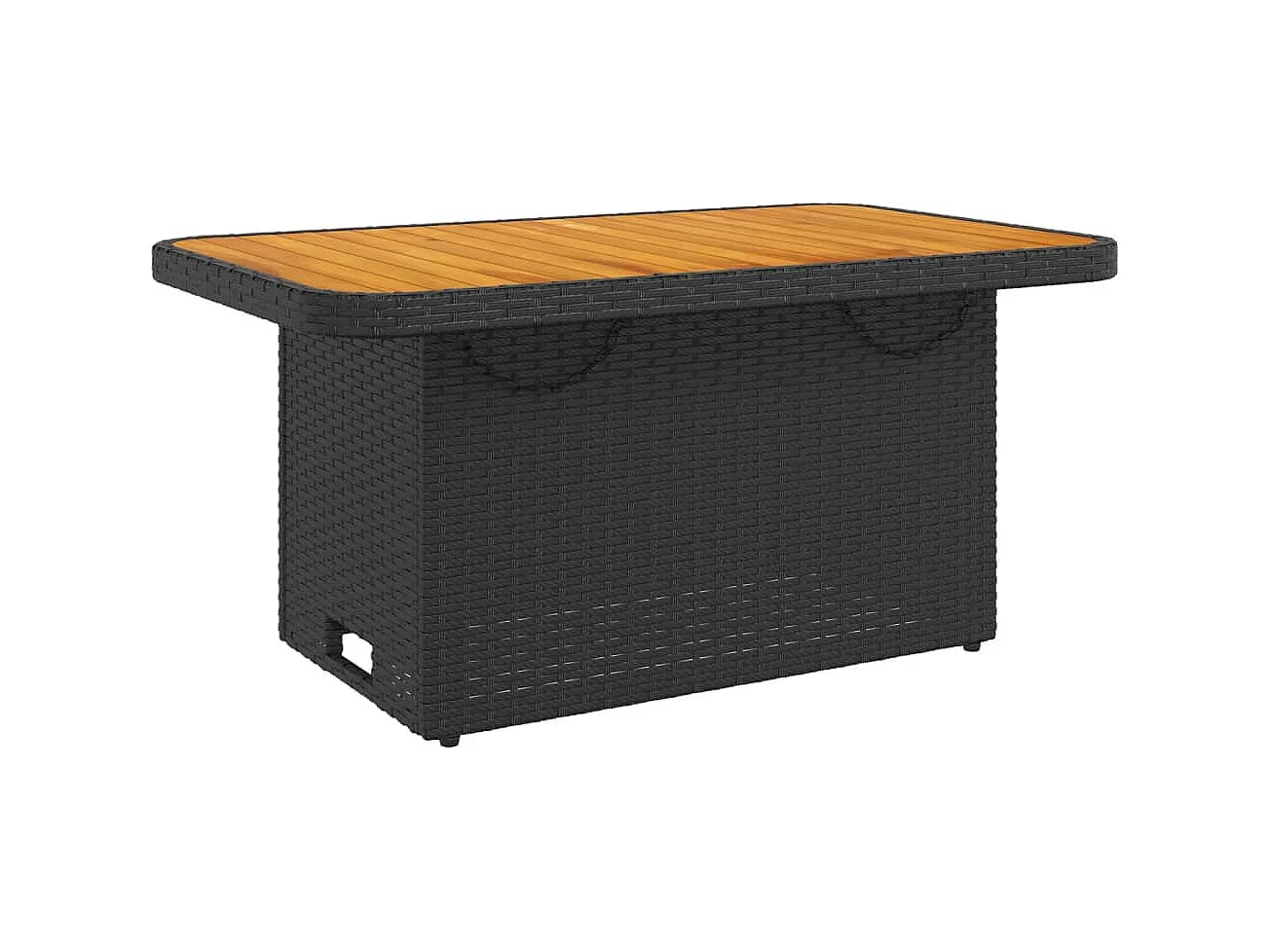 Set de muebles de jardín 5 pzas y cojines ratán sintético negro