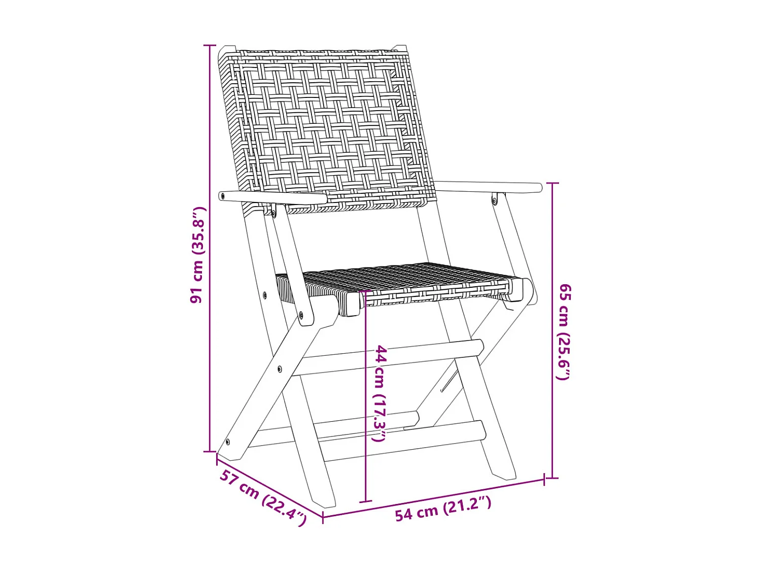 Set de comedor de jardín 5 pzas ratán PE madera maciza negro