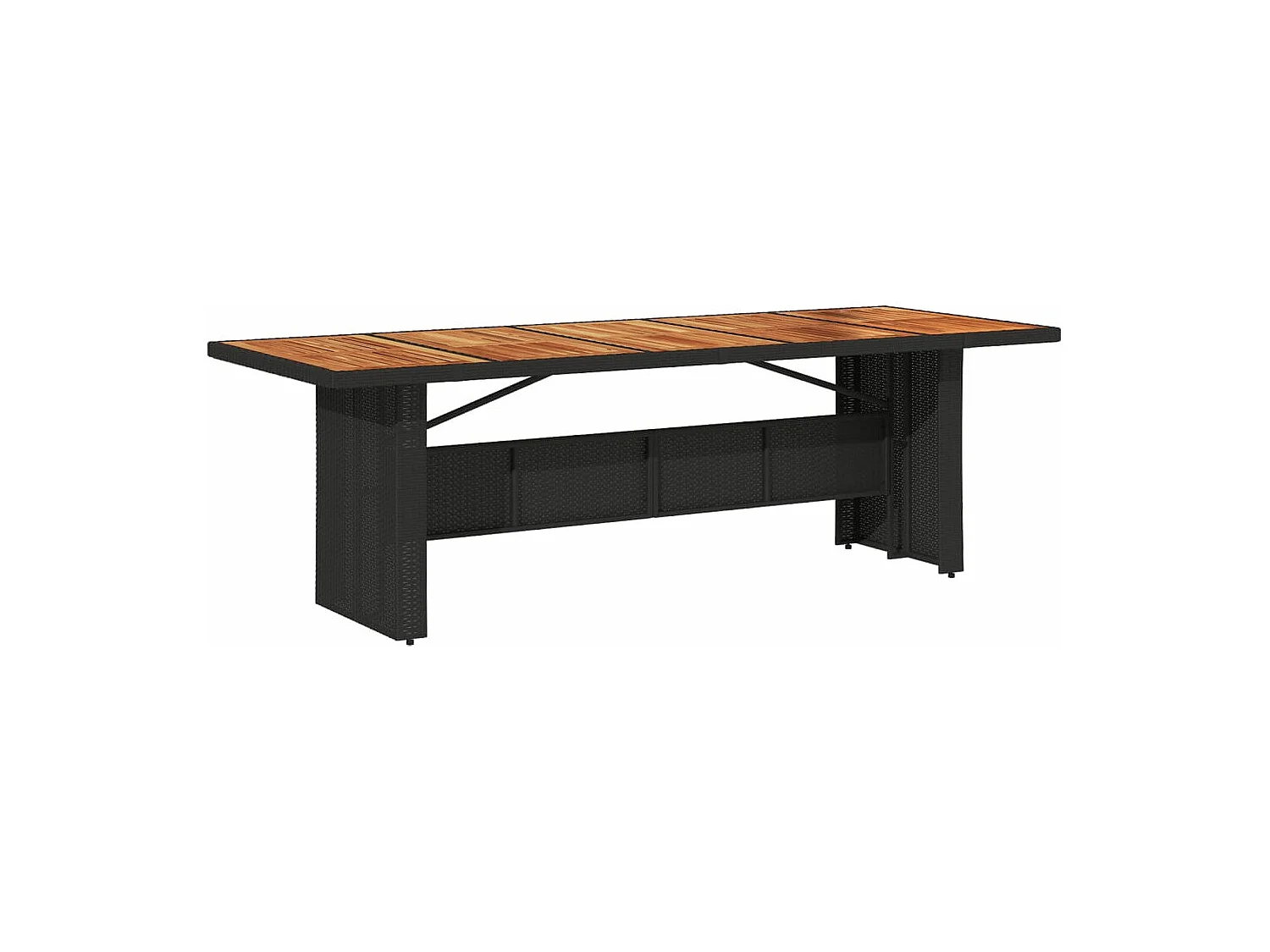 Ensemble à manger de jardin 11 pcs coussins noir résine tressée