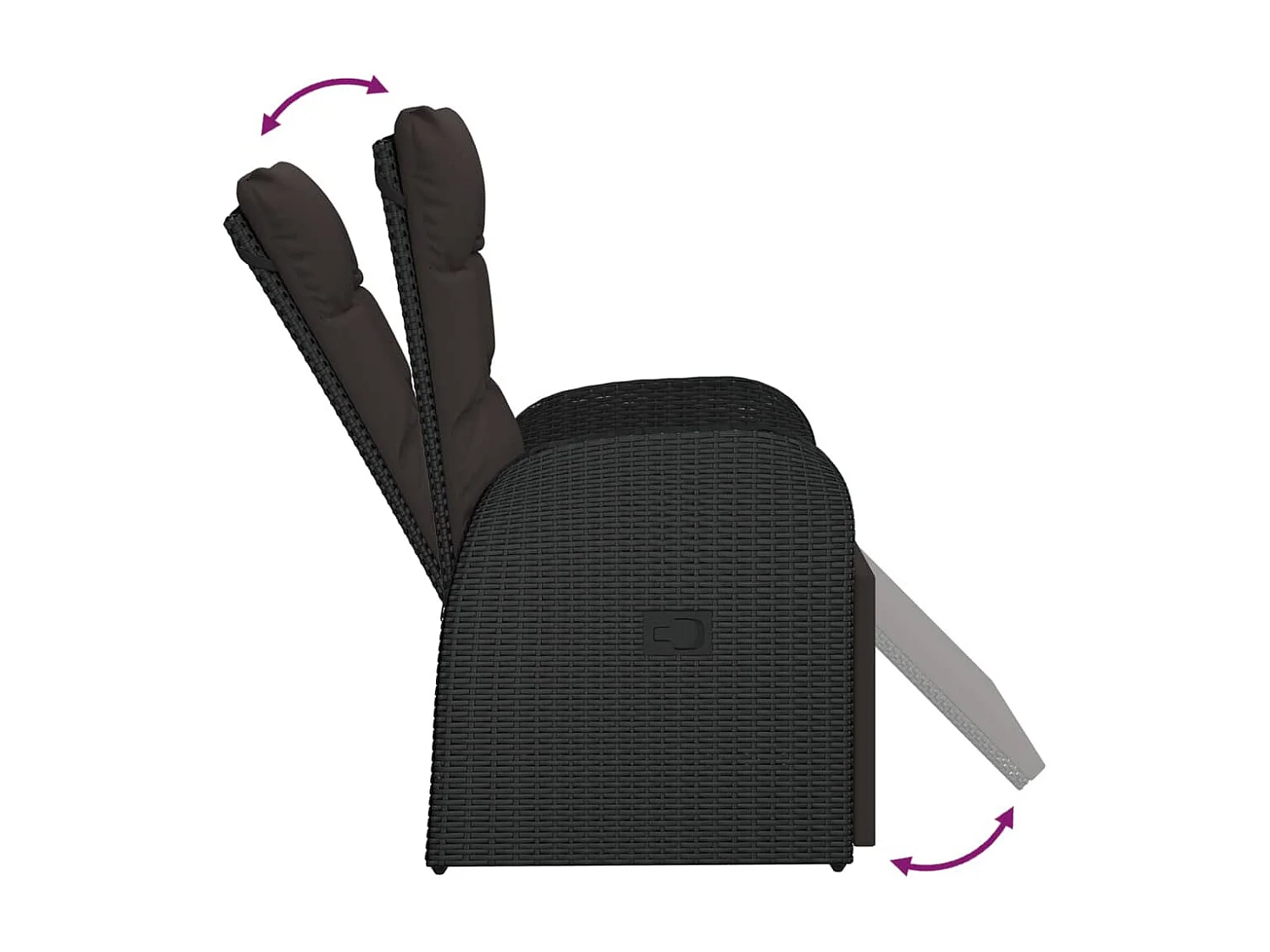 Ensemble à manger de jardin 11 pcs coussins noir résine tressée