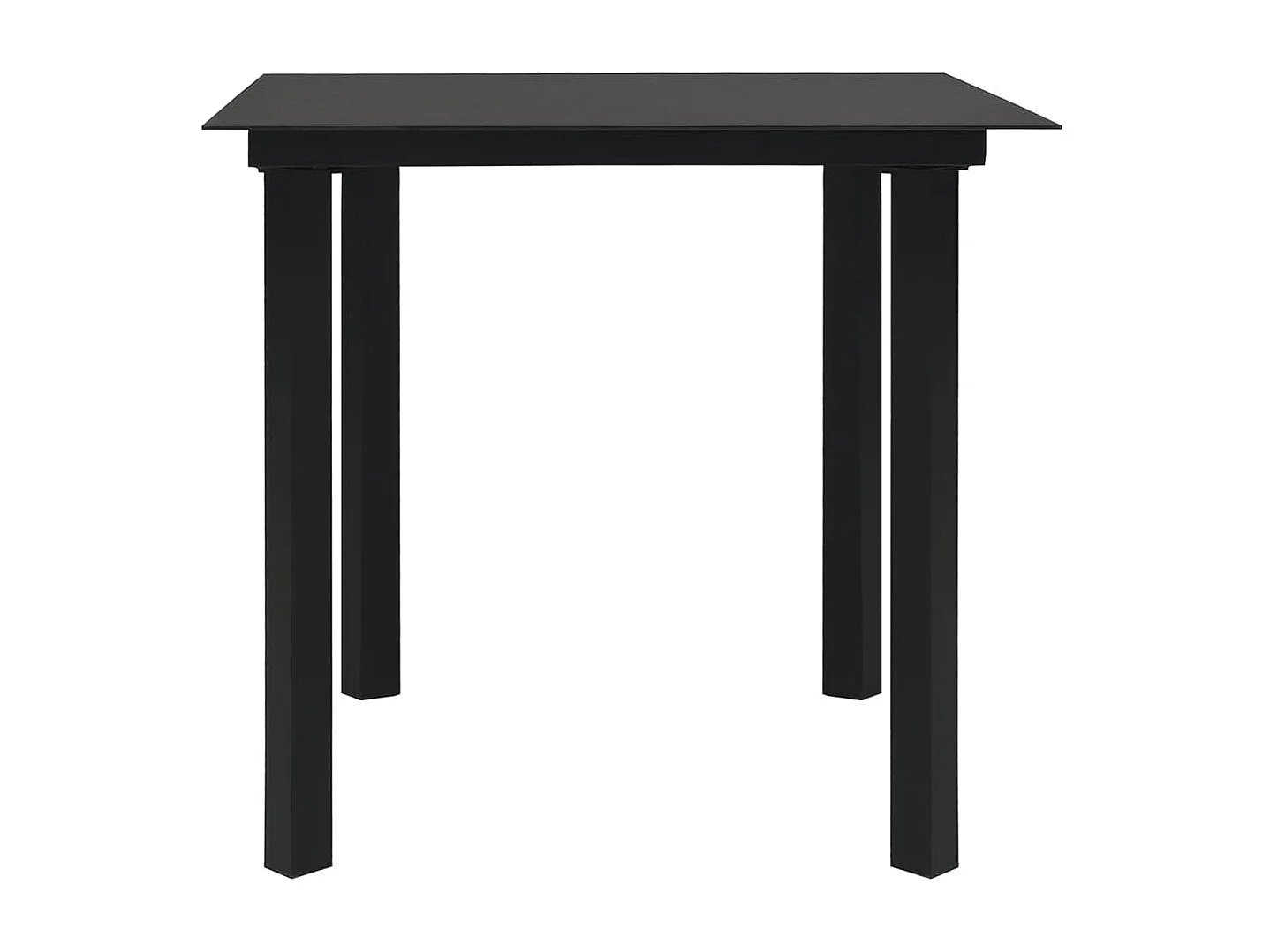 Ensemble à manger de jardin 5 pcs Noir Rotin PVC