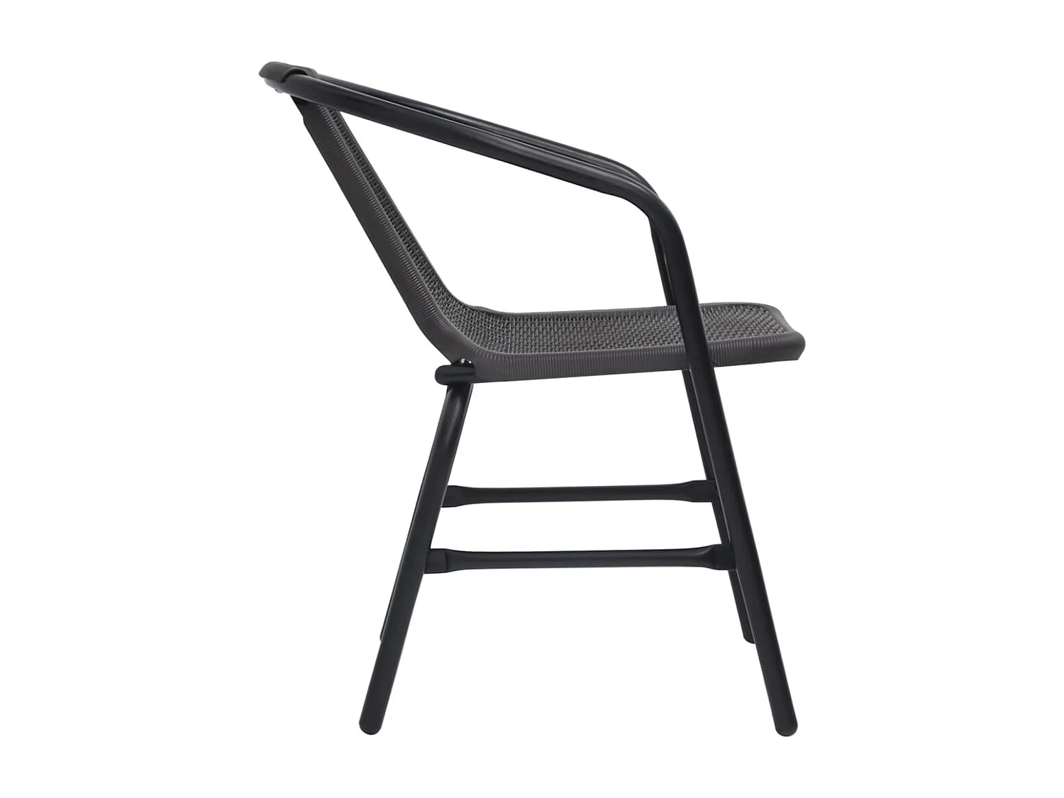 Set Mobili da Pranzo per Giardino 5 pz Nero