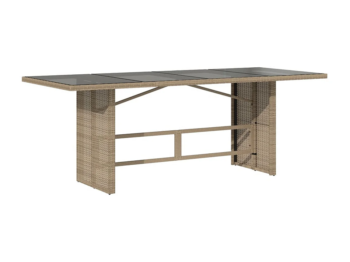 Ensemble à manger de jardin et coussins 9 pcs mélange beige