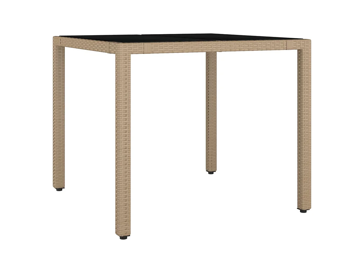 5-delige Bistroset met kussens poly rattan bruin