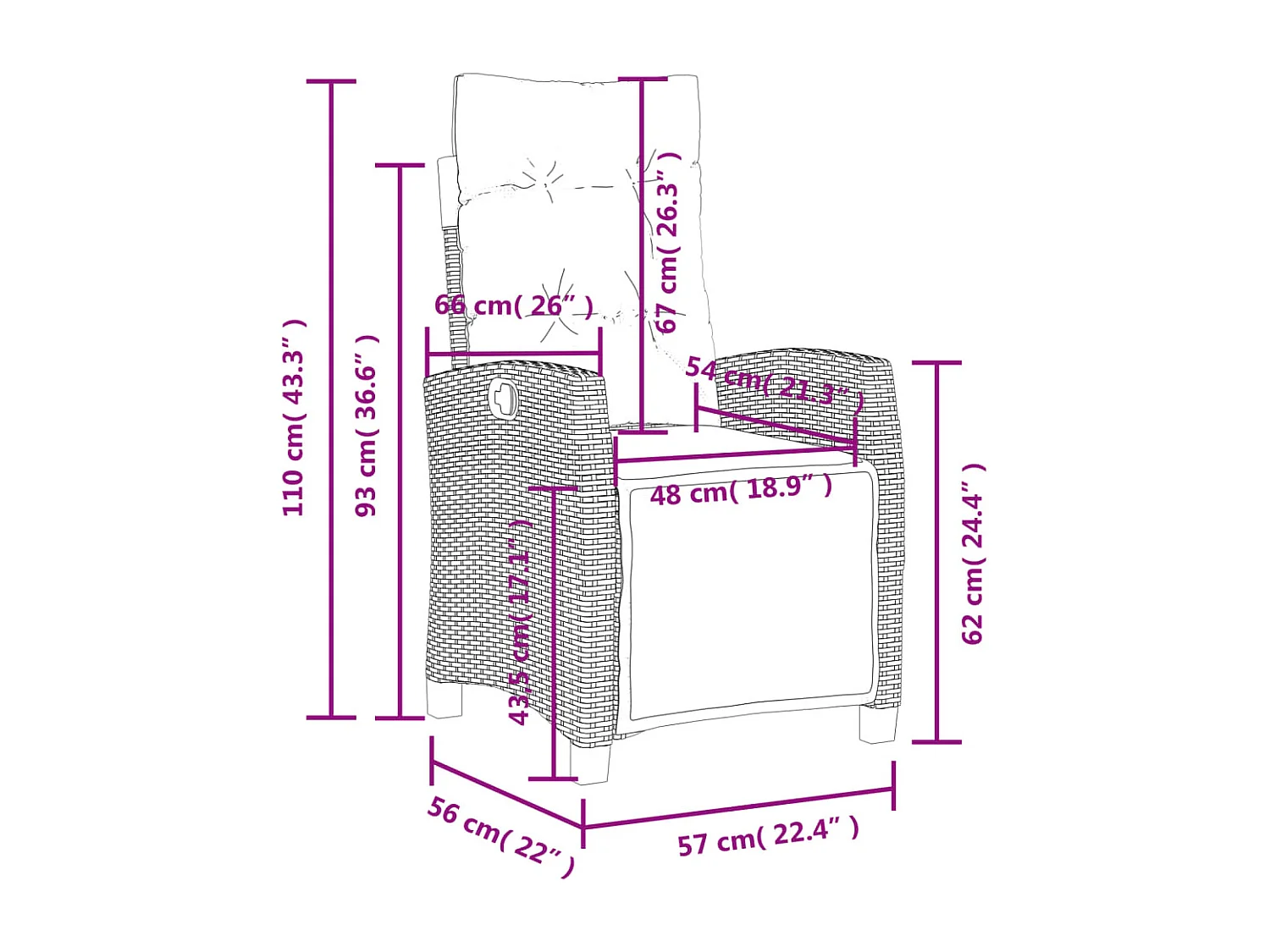 Set comedor de jardín 3 pzas con cojines ratán sintético beige