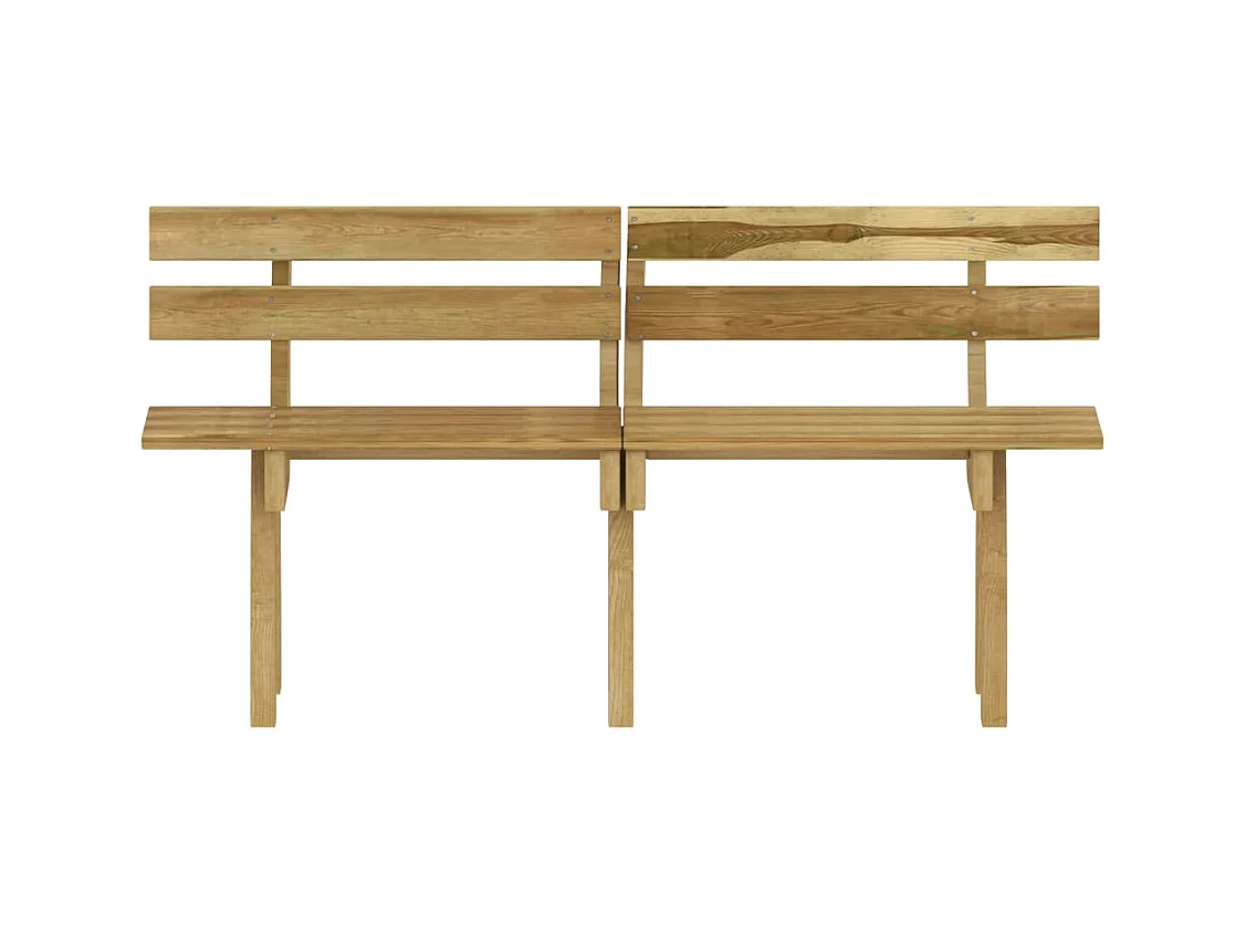 Juego de comedor de jardín 3 piezas madera de pino impregnada