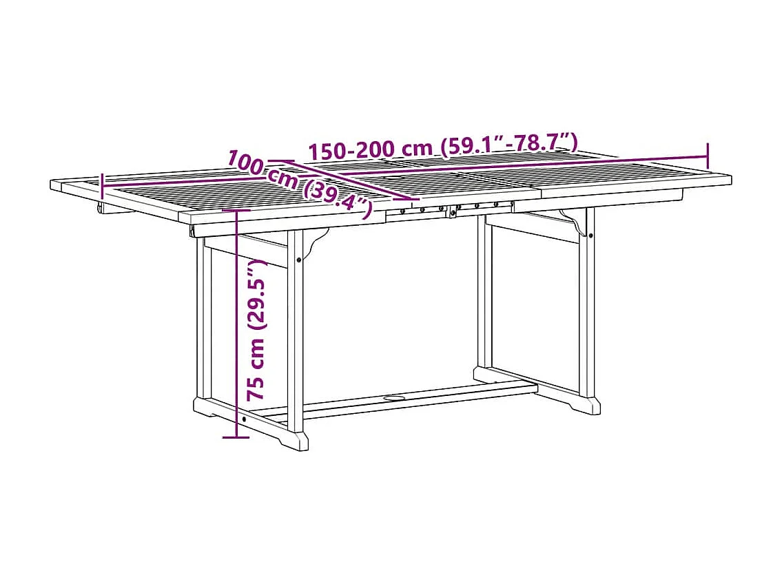 Ensemble à manger de jardin 5pcs bois d'acacia solide textilène