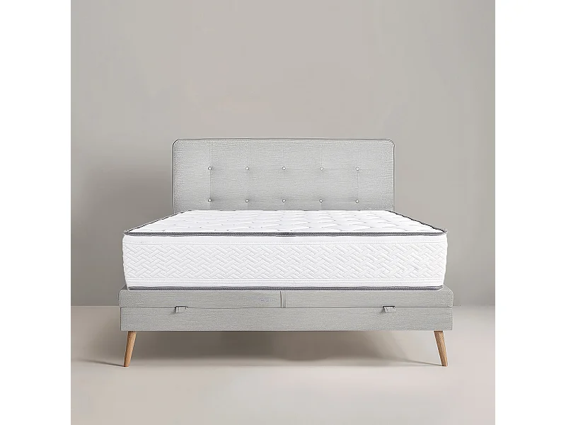 Matelas RONA King Size 180x200 cm, réversible en mousse Memosoft100 à mémoire de forme et indépendance du couchage, épaisseur 20cm