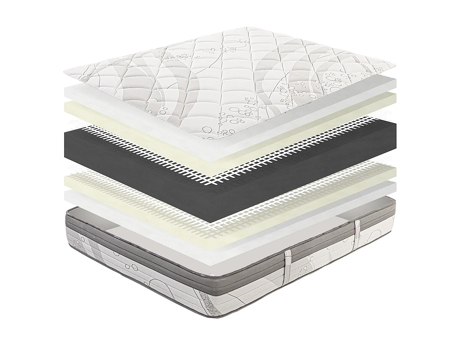 Matelas ADA, réversible 140x200 cm, en mousse mémoire de forme, ferme, indépendance du couchage, avec face été/hiver, épaisseur 26cm