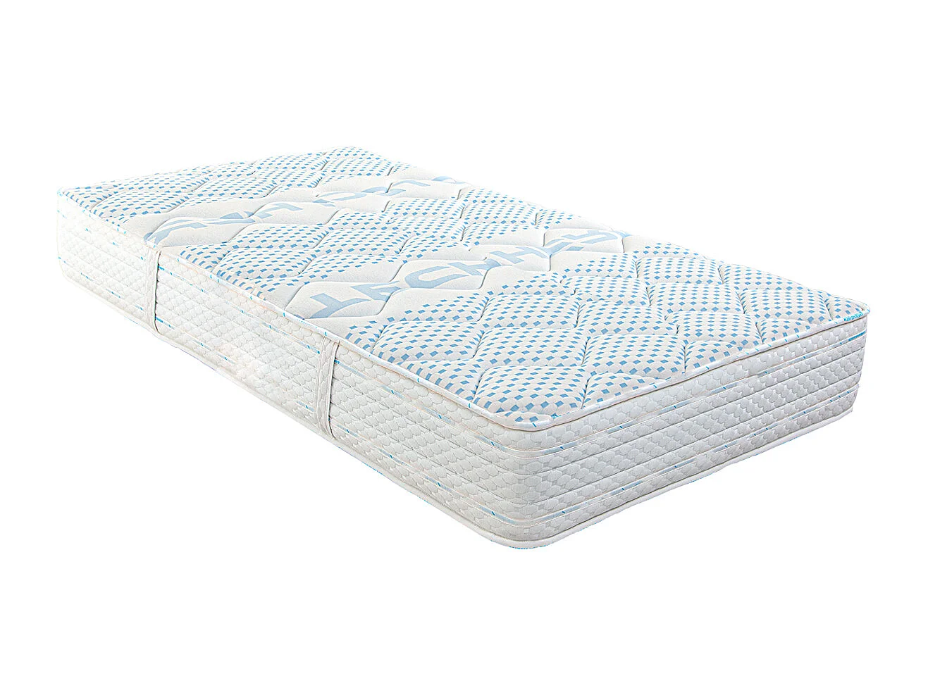 Matelas LEON King Size, réversible 180 x 200, à mémoire de forme, ferme, indépendance du couchage, avec face été/hiver - épaisseur 24 cm