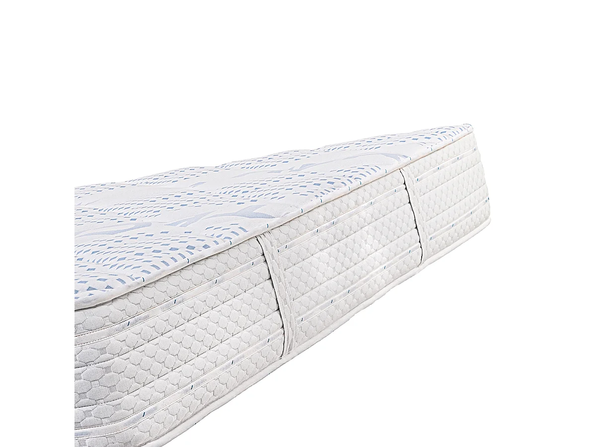 Matelas ERIA, réversible 90 x 190 cm, en mousse mémoire de forme , indépendance du couchage, ferme avec face été/hiver, épaisseur 24cm
