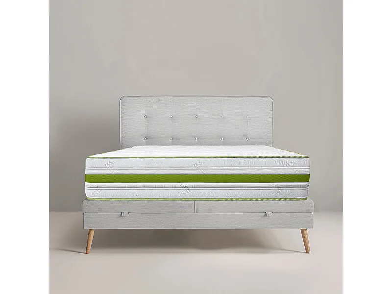 Matelas ZOULA 140x200 cm, réversible mémoire de forme, ferme, indépendance du couchage, certifié OEKO-TEX, épaisseur 30 cm